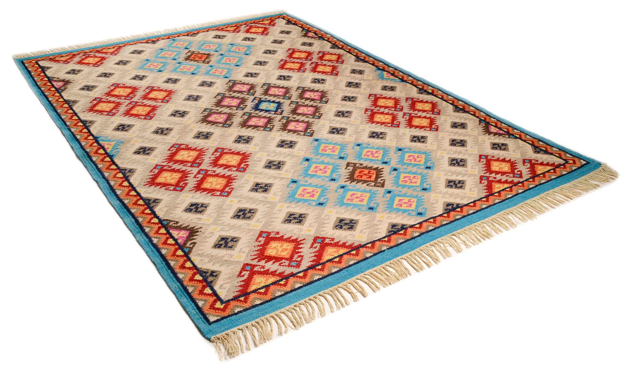 Wohnzimmer Teppich Kelim-Royal Ro-12-6090 800 Multicolor aus 80% Schurwolle + 20% Baumwolle, in der Farbe Multicolor | Homerugs - Raumansicht