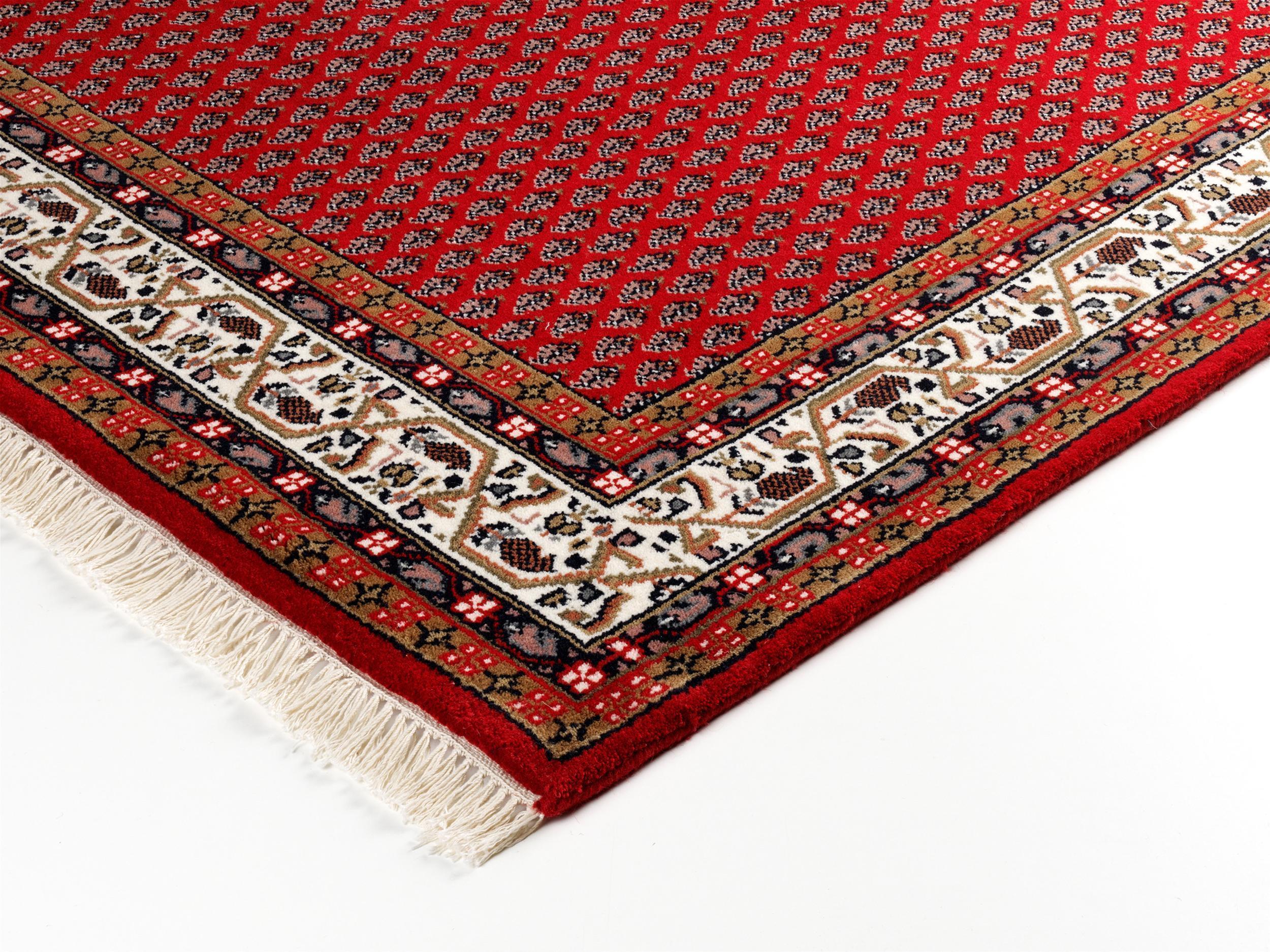 Hallway / Corridor rug Patna Mir Rot-Creme, machine-made, in colour Red Cream | Homerugs - Detail View (8)