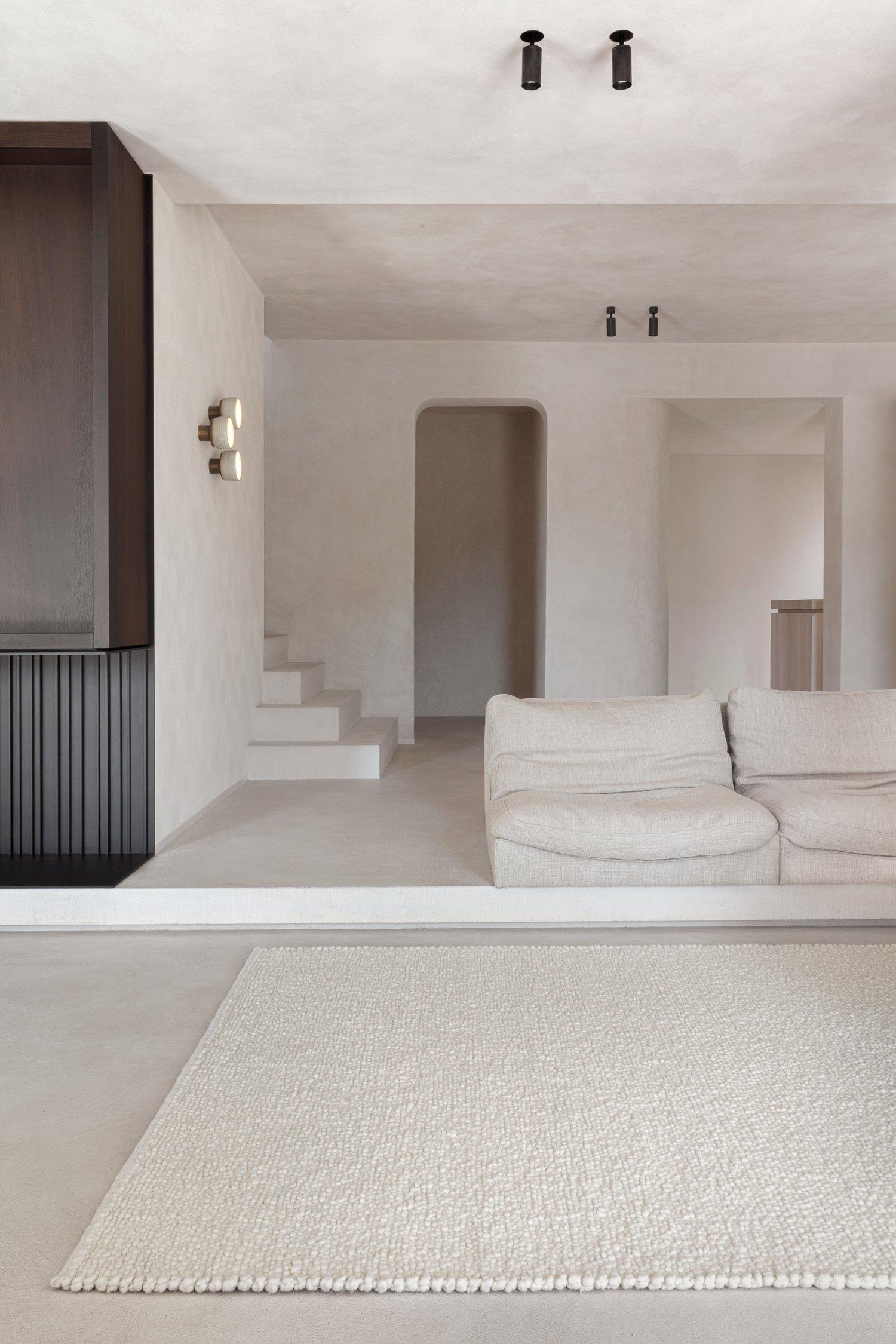 Schlafzimmer Teppich Tedi Elfenbein aus 100% Wolle, in der Farbe Elfenbein | Homerugs - Raumansicht