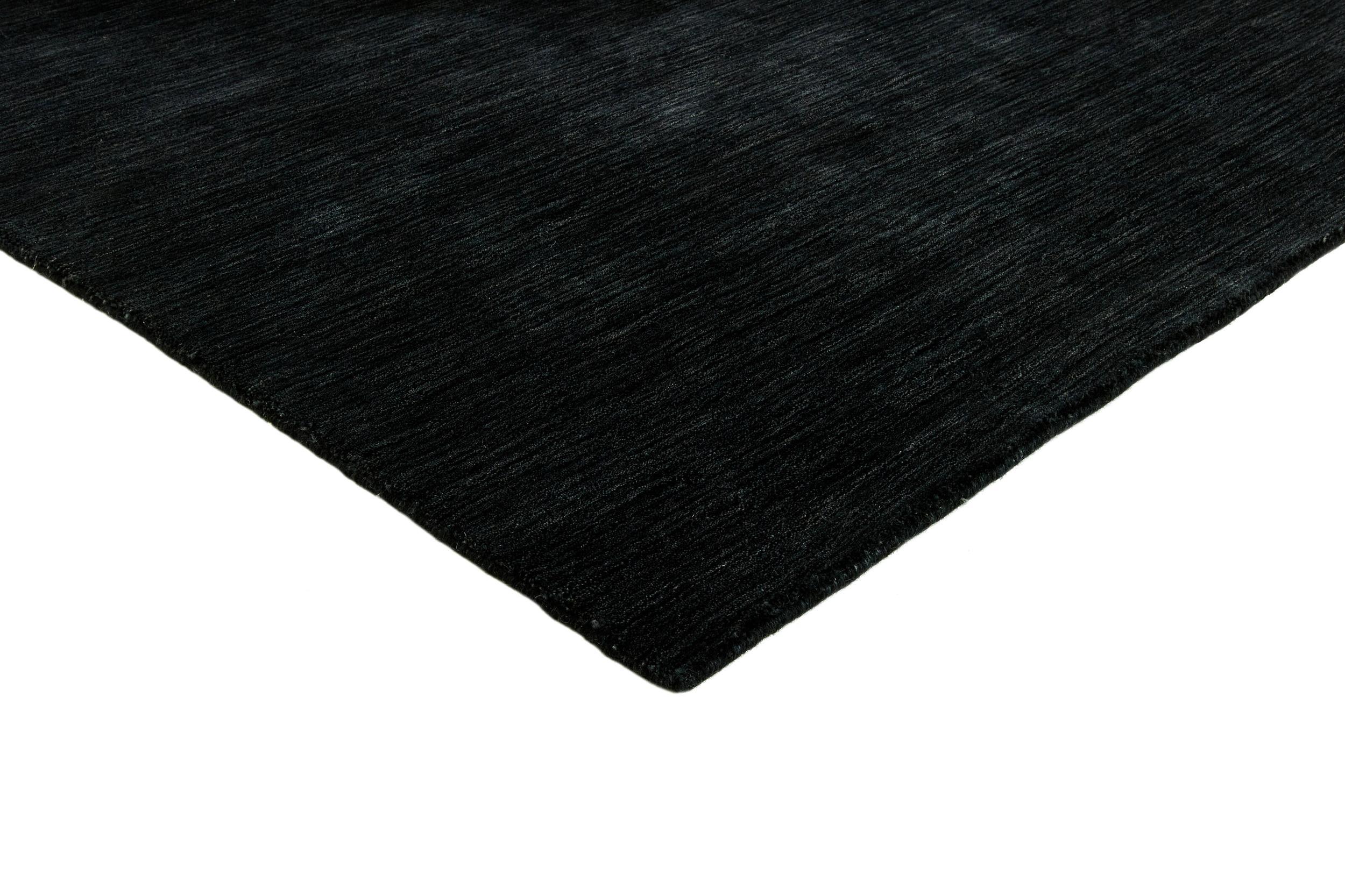 Teppich Panorama Uni HLC200126, Black aus Wolle, in der Farbe Black | Homerugs - Detailsicht (4)
