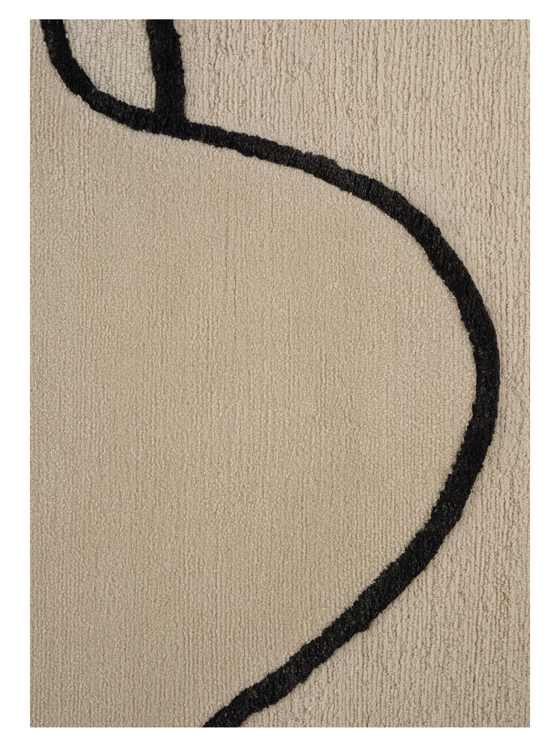 Living room rug Self Mirage Beige, Natural fibre, in colour Beige | Homerugs - Detail View (3)