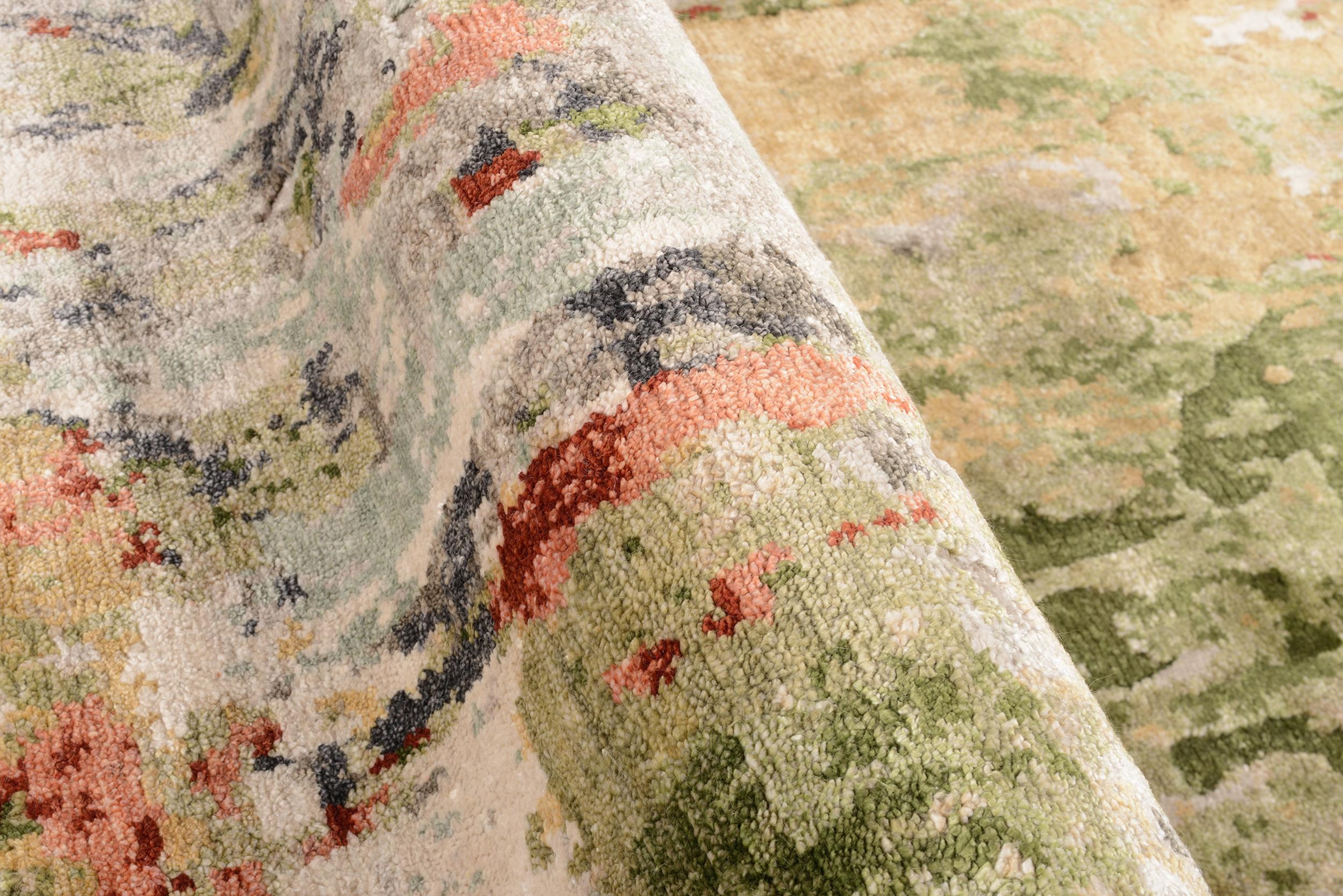 Schlafzimmer Teppich Vernissage 32 Multicolor aus 100% Viskose (Bambus), in der Farbe Multicolor | Homerugs - Raumansicht