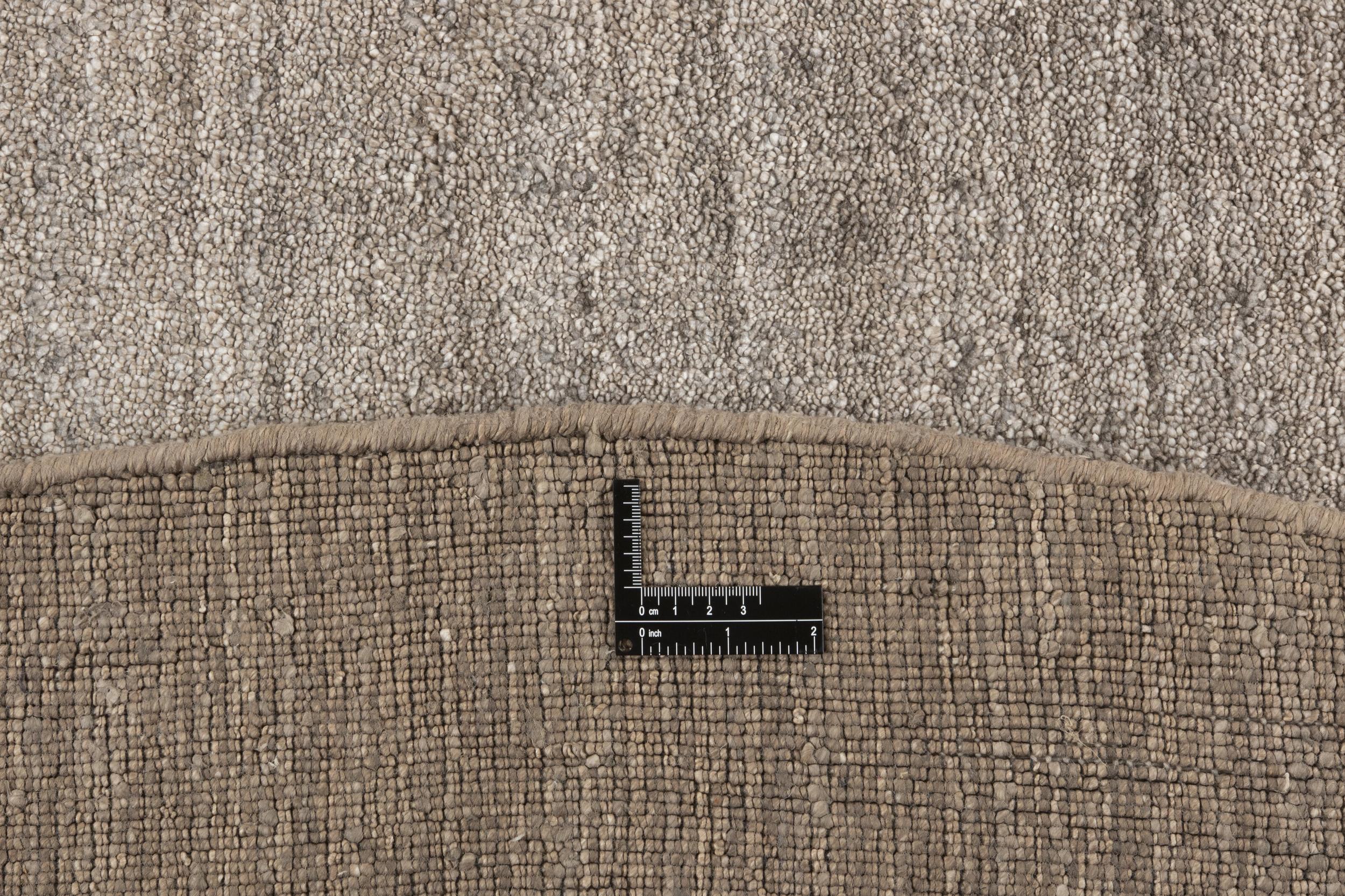Teppich Plain Dust Round Robusto, Grey Round aus Viskose | Homerugs - Raumansicht