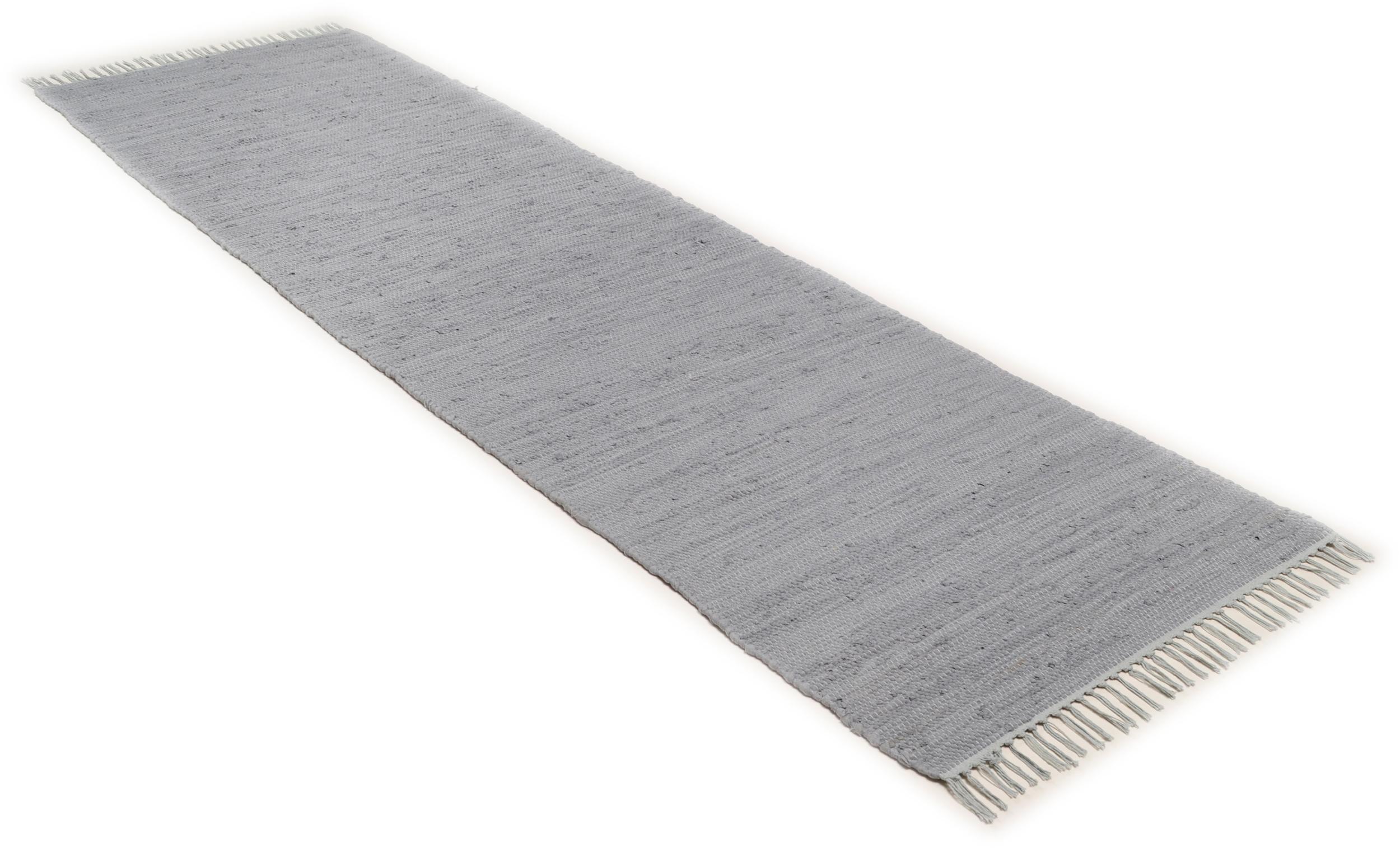 Flur / Korridor Teppich Happy Cotton Uni 650 Grey aus 100% Baumwolle, in der Farbe Grey | Homerugs - Raumansicht