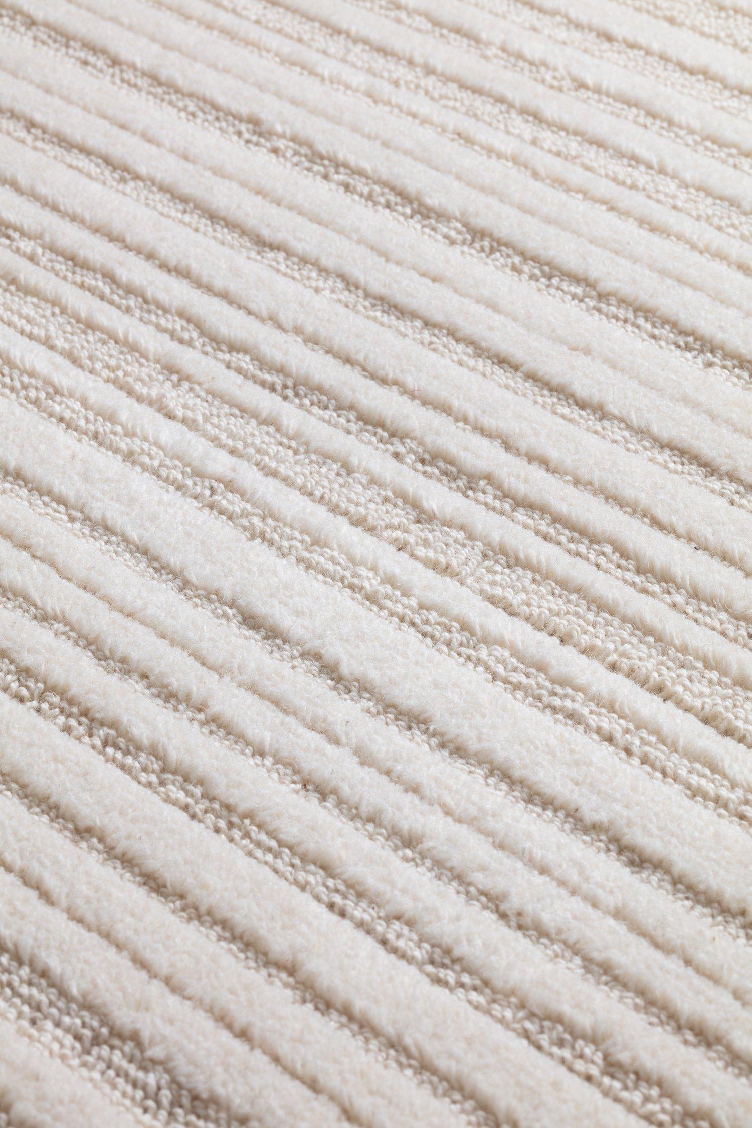 Bedroom rug Dunas Beige, 90-100% Wool, in colour Beige | Homerugs - Detail View (3)