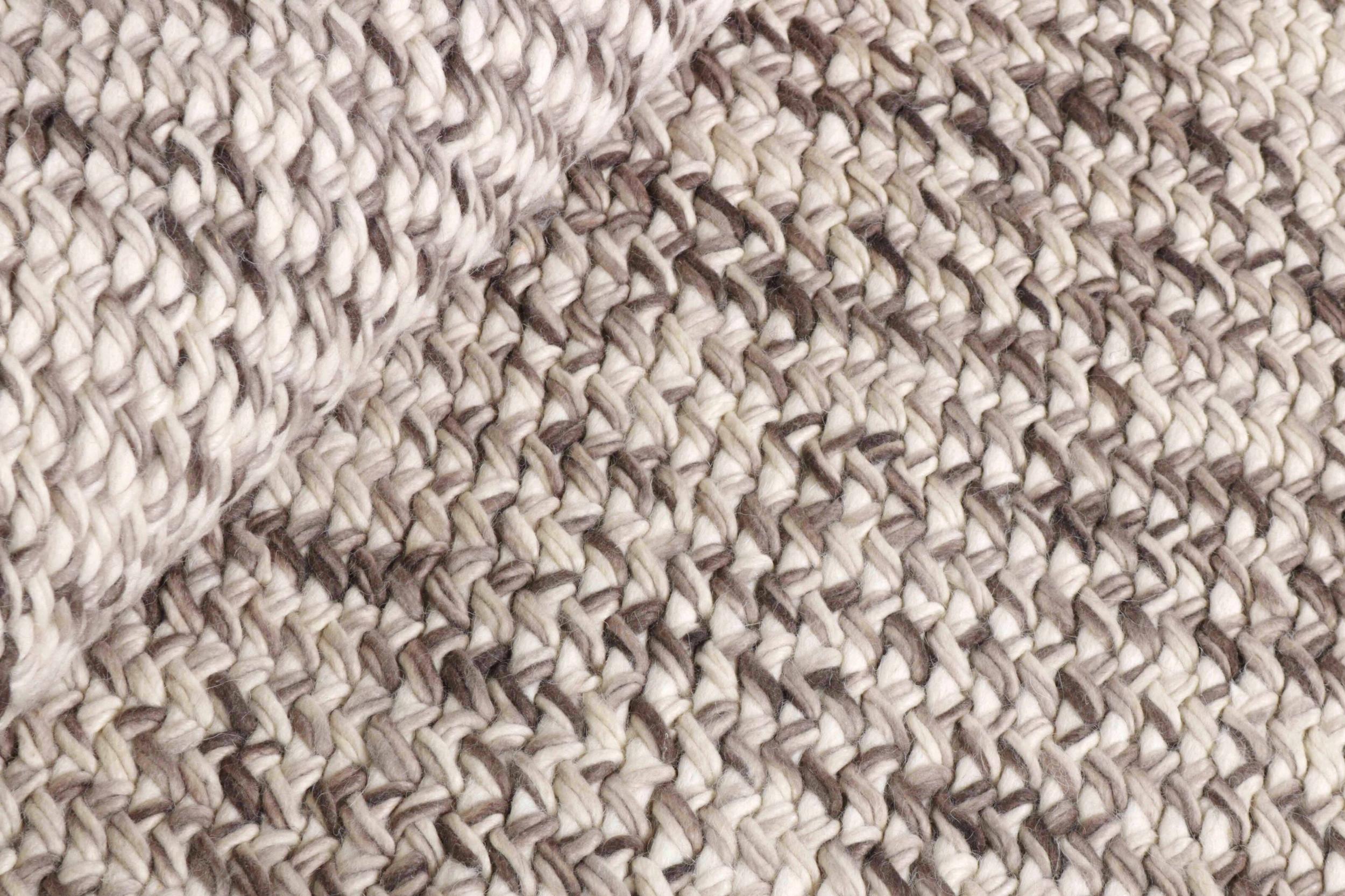 Teppich Rainbow Dove aus 80 % Wolle, 20 % Baumwolle, in Farbe/n Braun | Homerugs - Detailsicht (3)