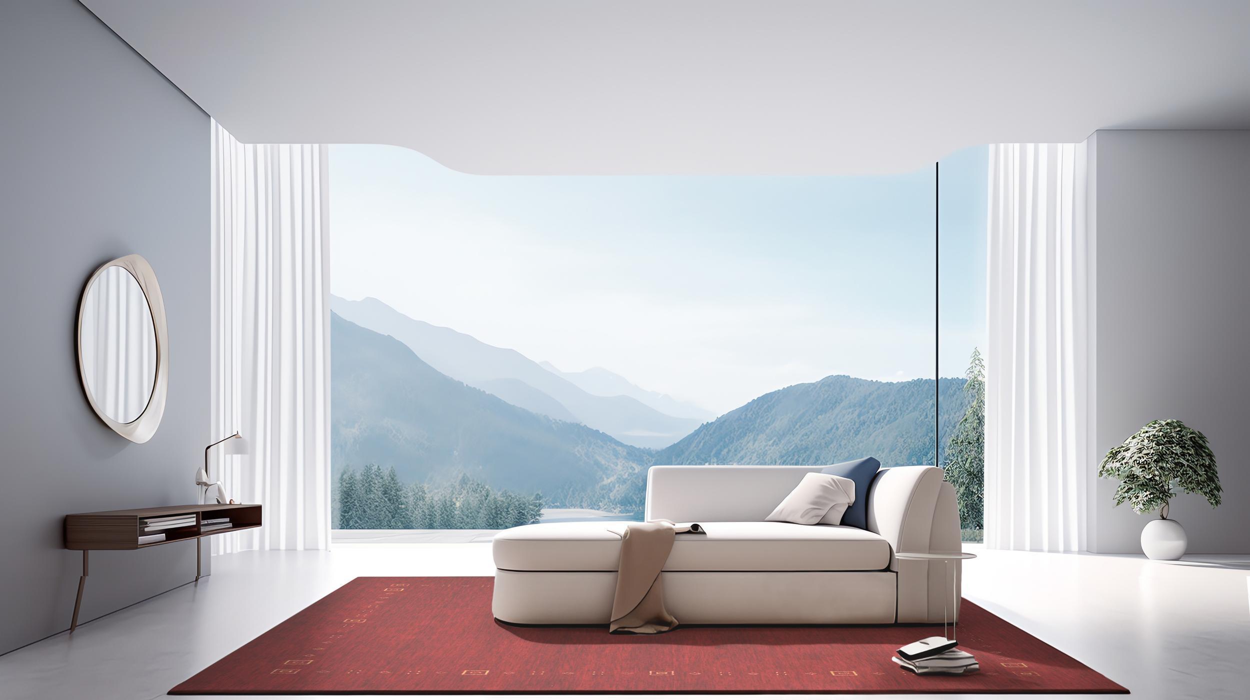 Wohnzimmer Teppich Lori Dream 3961 200 Red aus 100% Schurwolle (IWS), in der Farbe Red | Homerugs - Detailsicht (6)