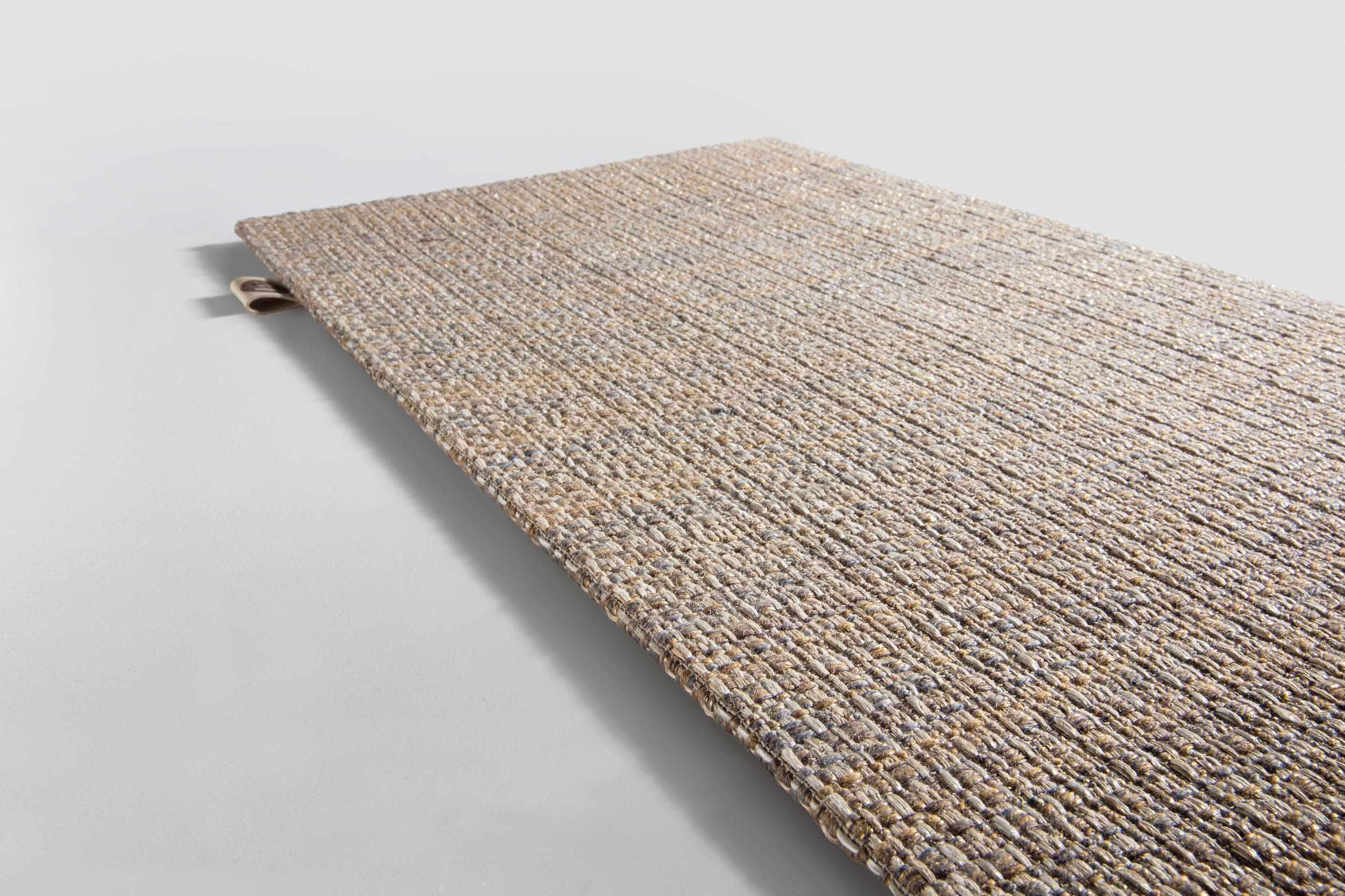 Wohnzimmer Teppich Chic Nomad aus 45% Leinen, 18% Polyester, 18% Baumwolle, 14% Viskose, 5% Acryl, in der Farbe Nomad | Homerugs - Draufsicht