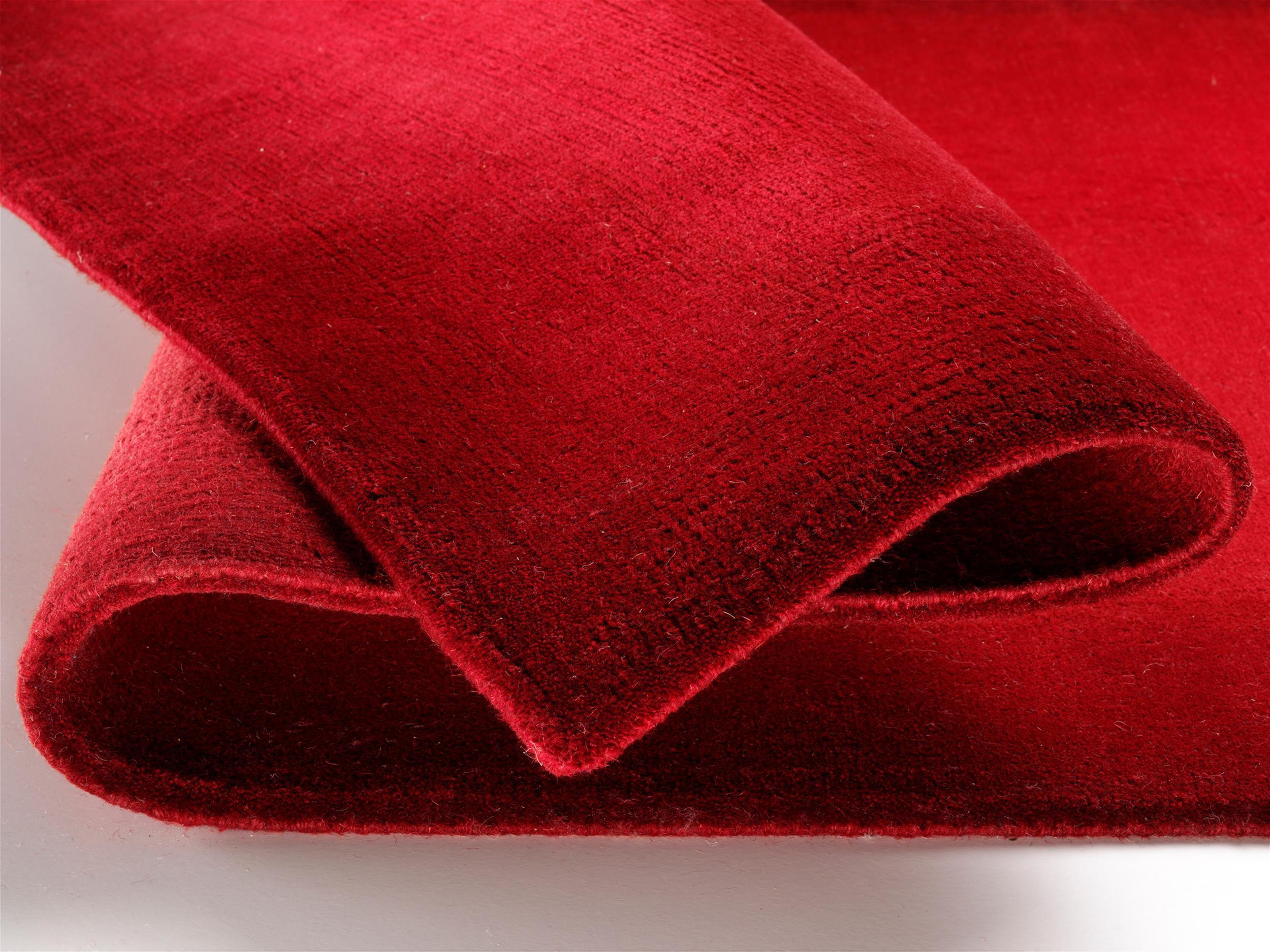Wollteppich Phokara Melange Dk.Rot | Homerugs - Dein TEPPICH-Onlineshop | 03 view