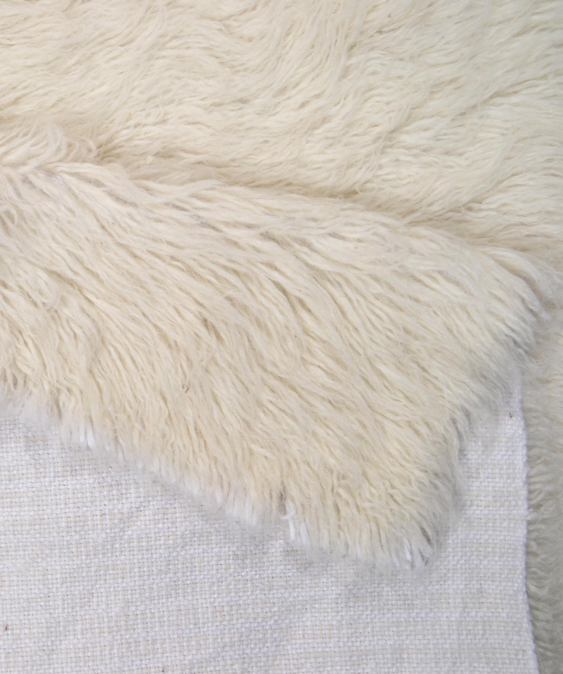 Schlafzimmer Teppich Flokos 1250 Uni 100 Natural aus 100% Schurwolle, in der Farbe Natural | Homerugs - Detailsicht (7)