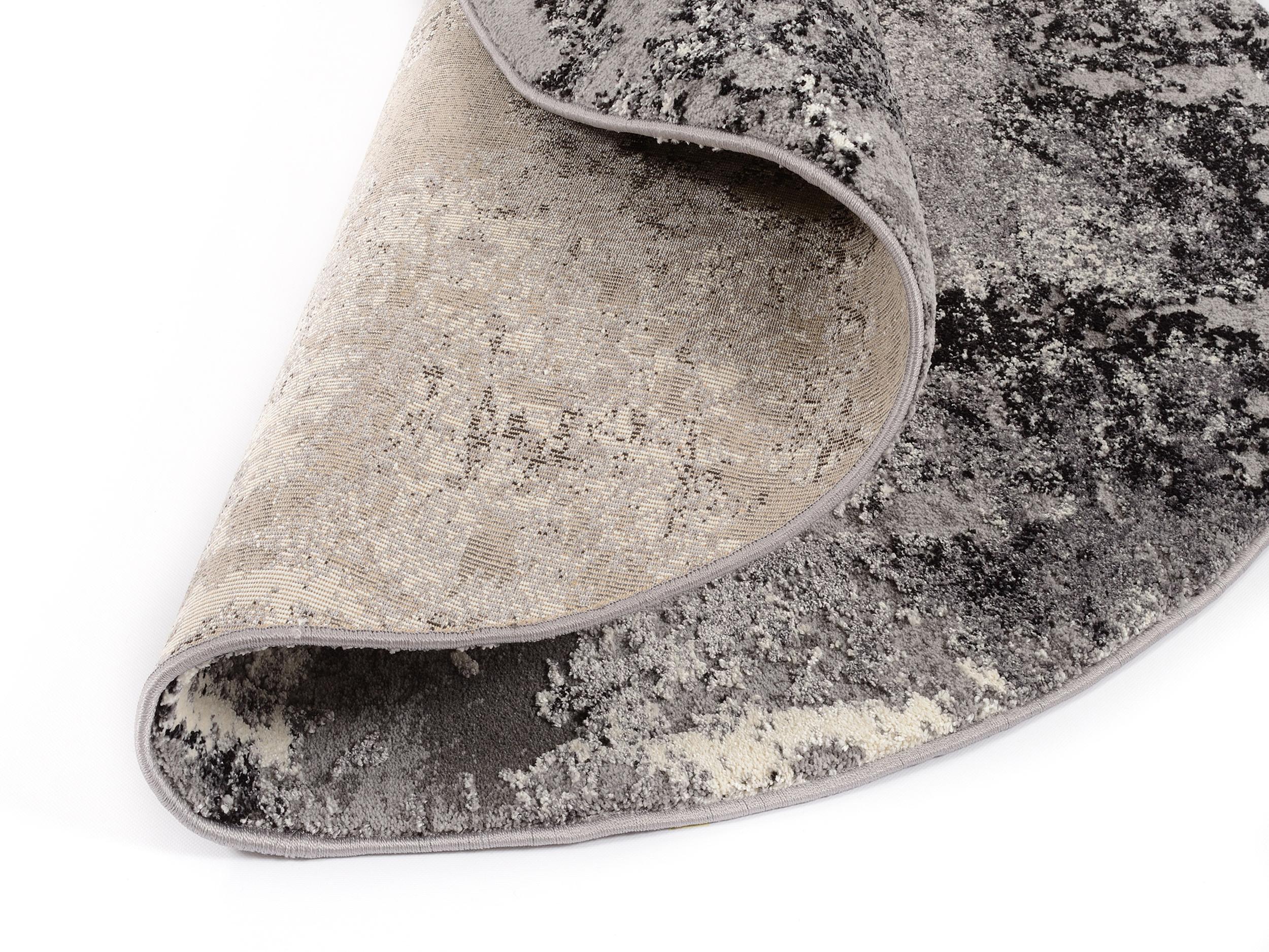Wohnzimmer Teppich Expression Grau-Mix aus 75% Polypropylen, 25% Polyester, in der Farbe Grau-Mix | Homerugs - Detailsicht (5)