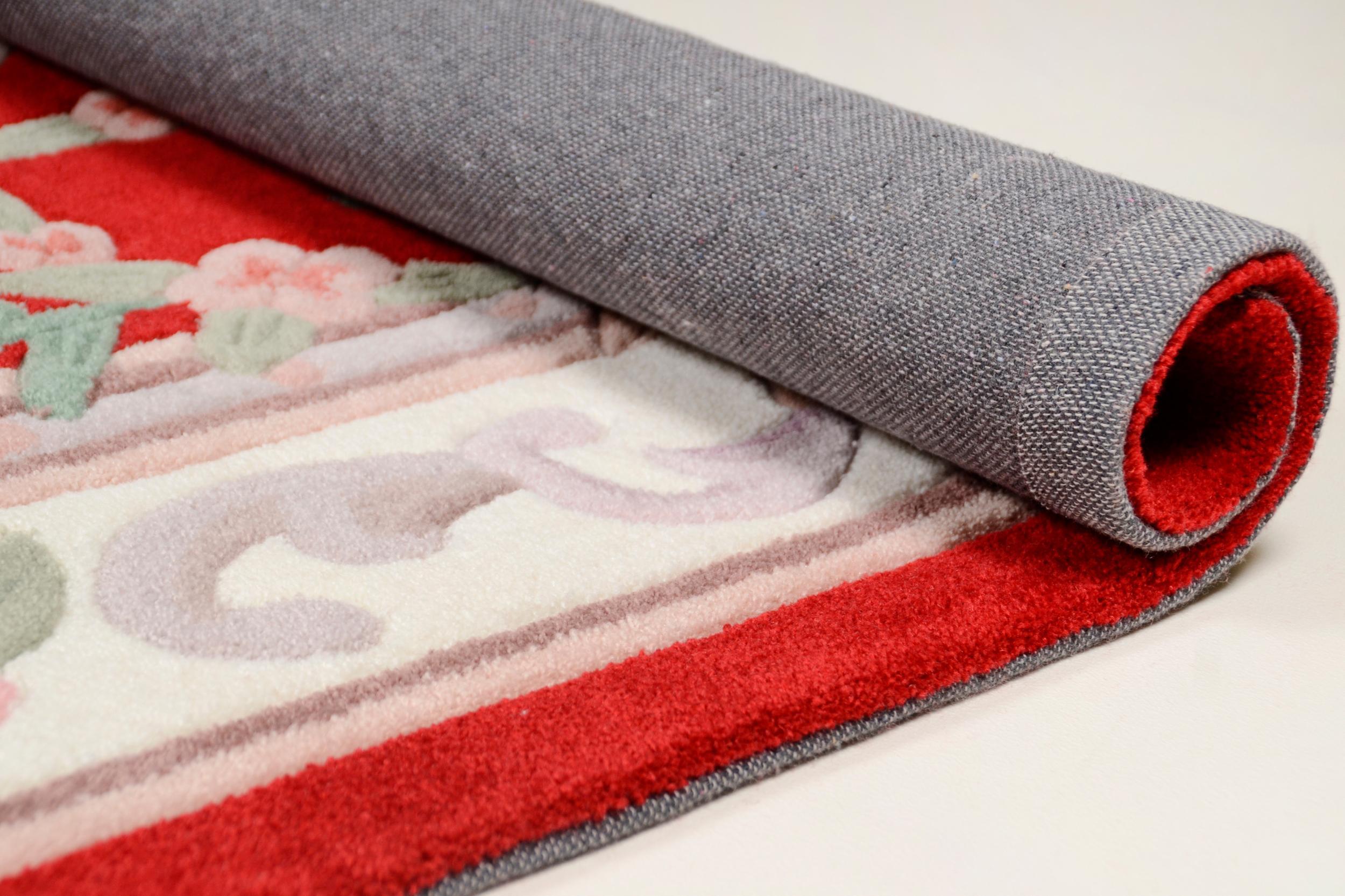 Flur / Korridor Teppich Ming 501 200 Red aus 100% Polyacryl, in der Farbe Red | Homerugs - Detailsicht (3)