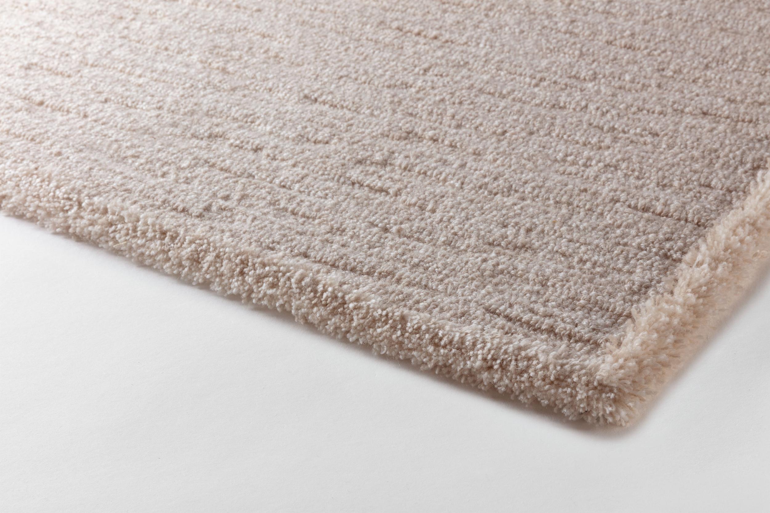 Schlafzimmer Teppich Zumba Pure Rice Paper aus 100% Wolle, in der Farbe Rice Paper | Homerugs - Detailsicht (3)