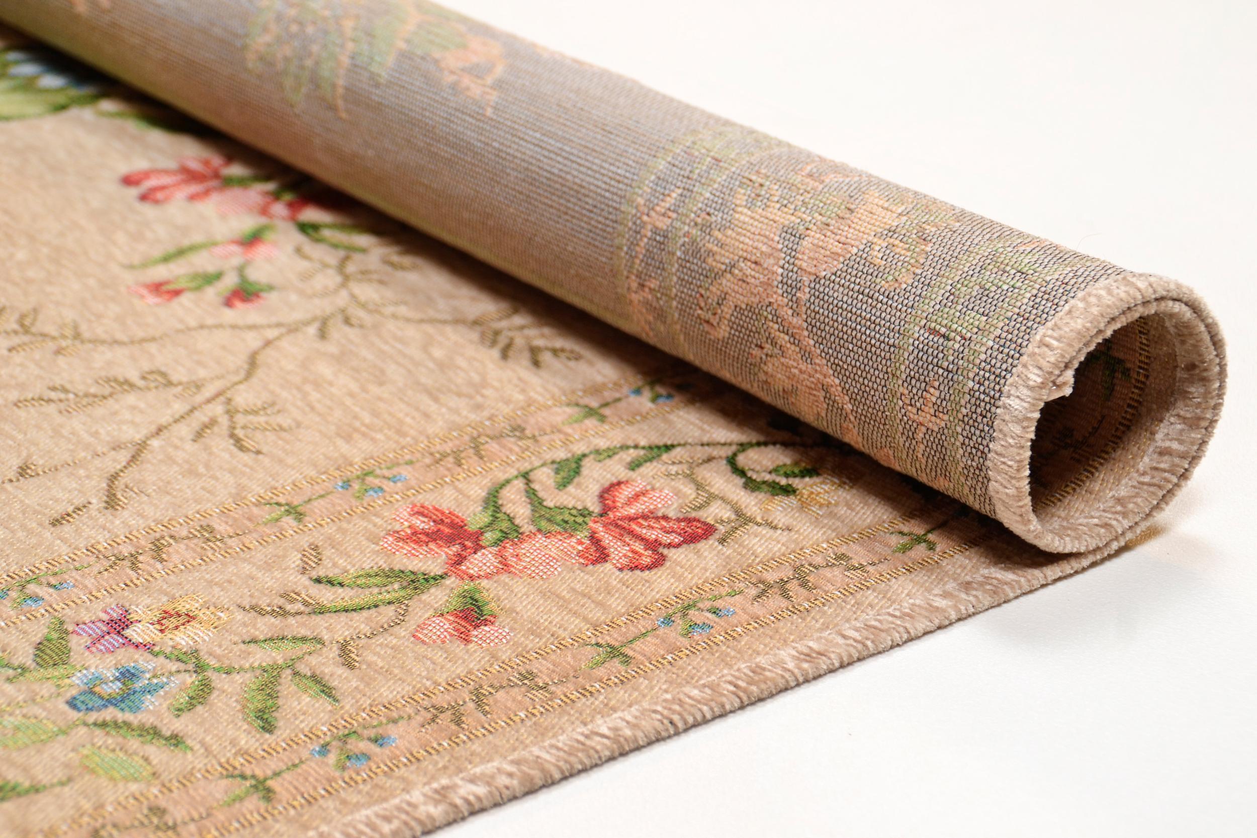 Living room rug Flomi Sagrini 550 Beige, Natural fibre, in colour Beige | Homerugs - Detail View (3)