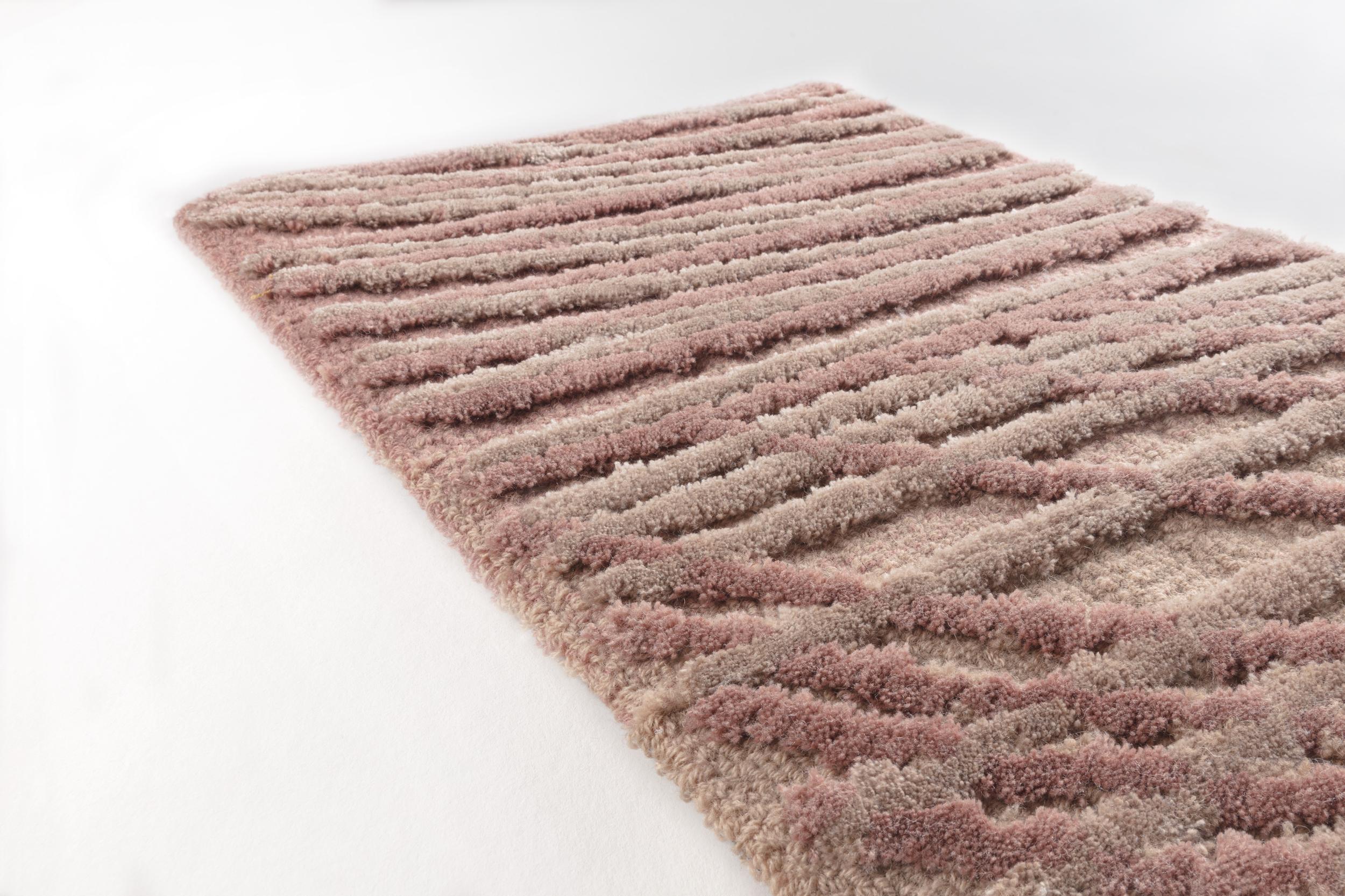 Wohnzimmer Teppich Spiro Brush Pink aus 89% Wolle, 11% Seide, in der Farbe Brush Pink | Homerugs - Draufsicht