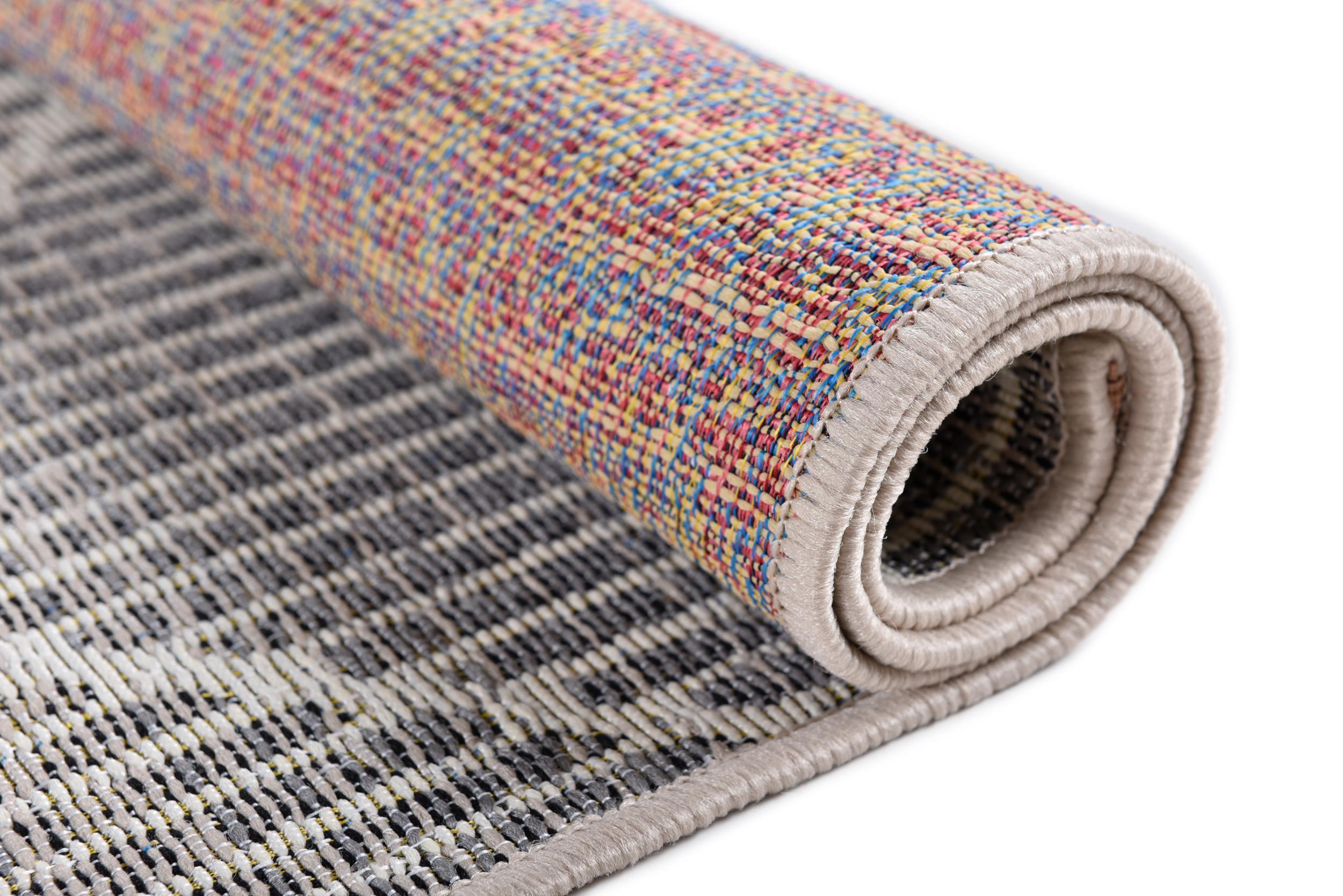 Outdoor rug Funky Outdoor Geometric 550 Beige, 76% Polypropylene, 24% Polyester, in colour Beige | Homerugs - Detail View (5)
