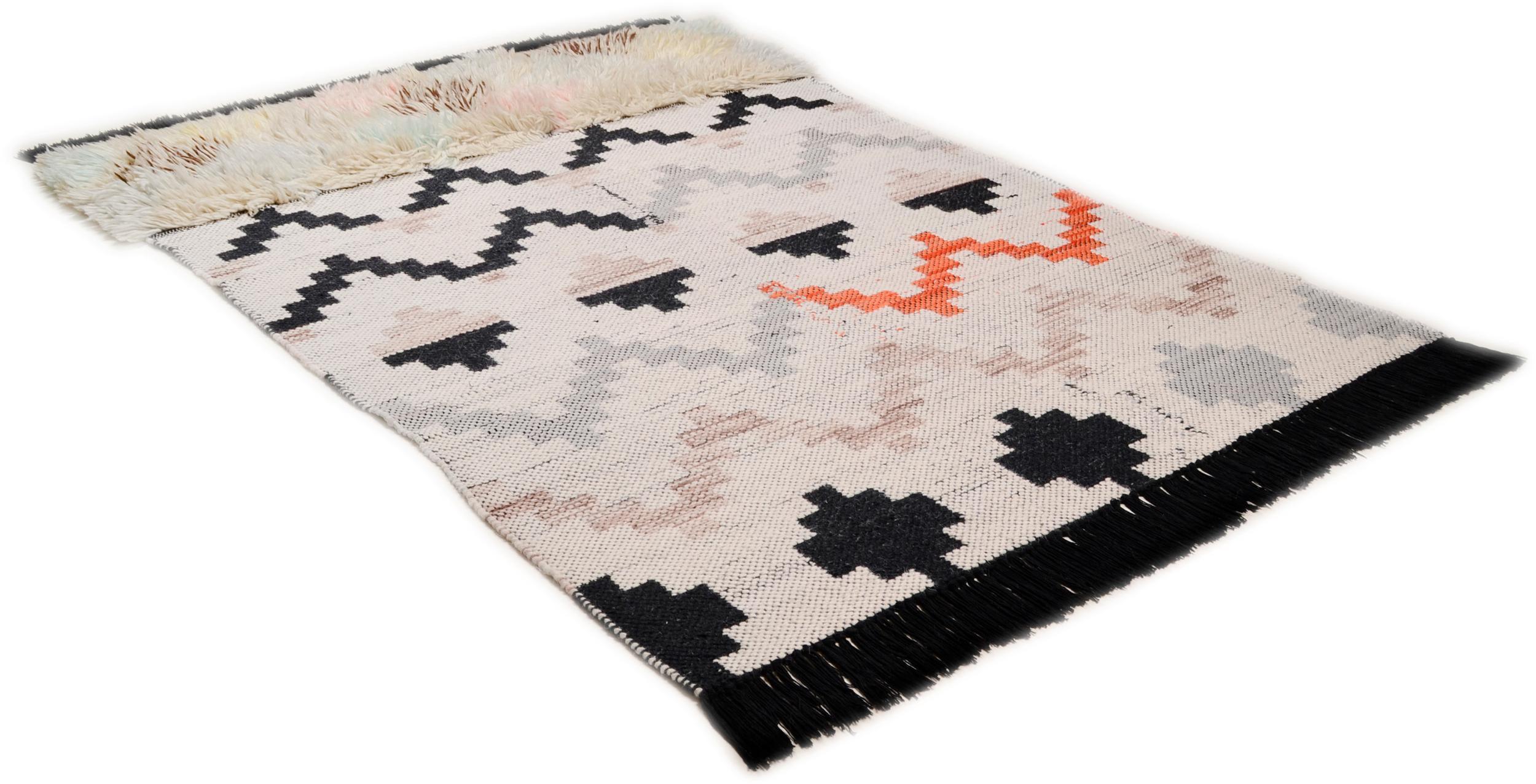 Schlafzimmer Teppich Nomadic-Design Ro-13-3960 800 Multicolor aus 70% Schurwolle / 30% Baumwolle, in der Farbe Multicolor | Homerugs - Detailsicht (6)