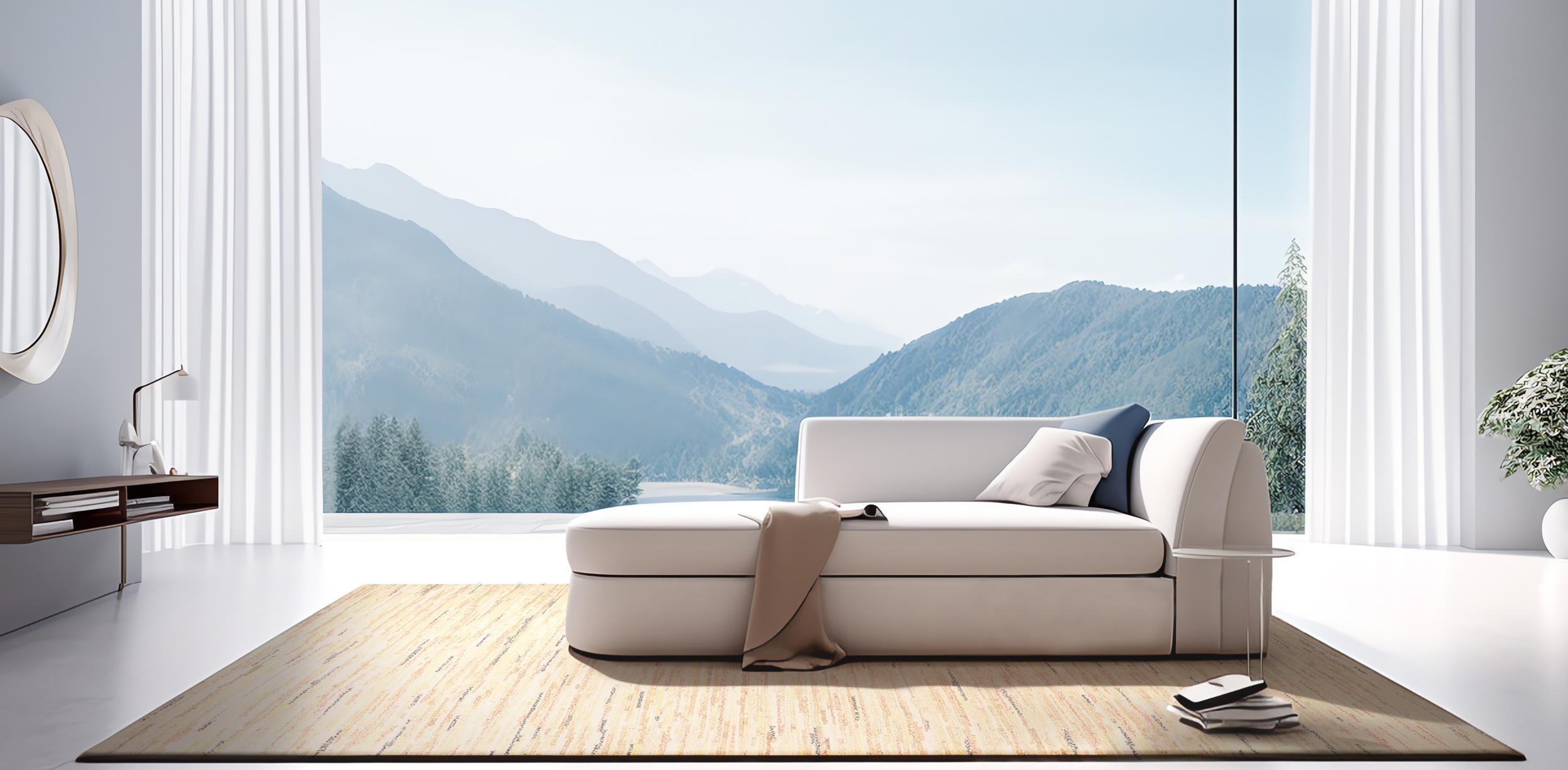 Wohnzimmer Teppich Nitra Himalaya Beige aus 100% Schurwolle, in der Farbe Beige | Homerugs - Detailsicht (3)