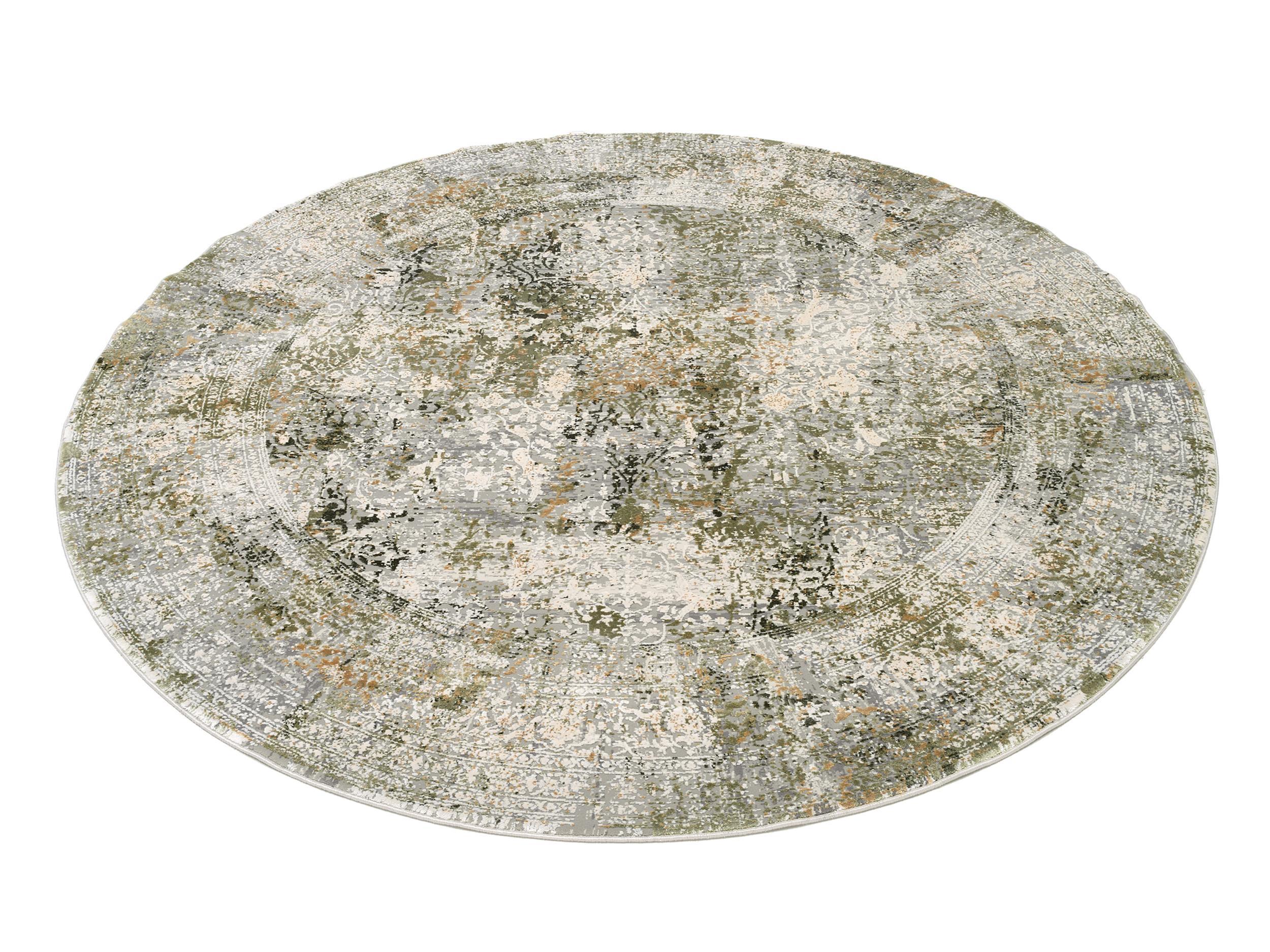 Hallway / Corridor rug Impress 04 Grau-Grün, Bamboo silk / Viscose, in colour Grey-green | Homerugs - Detail View (5)