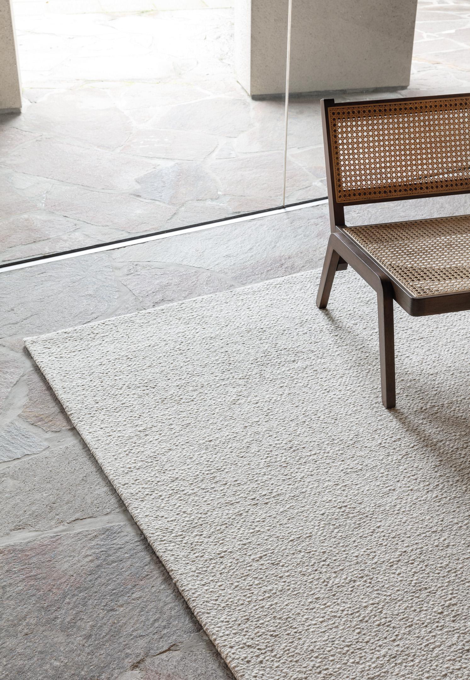 Wohnzimmer Teppich Fiji Pure Cream aus 56% Wolle, 28% Leinen, 7% Polyester, 4% Baumwolle, 3% Viskose, 2% Polyacryl, in der Farbe Pure Cream | Homerugs - Detailsicht (6)