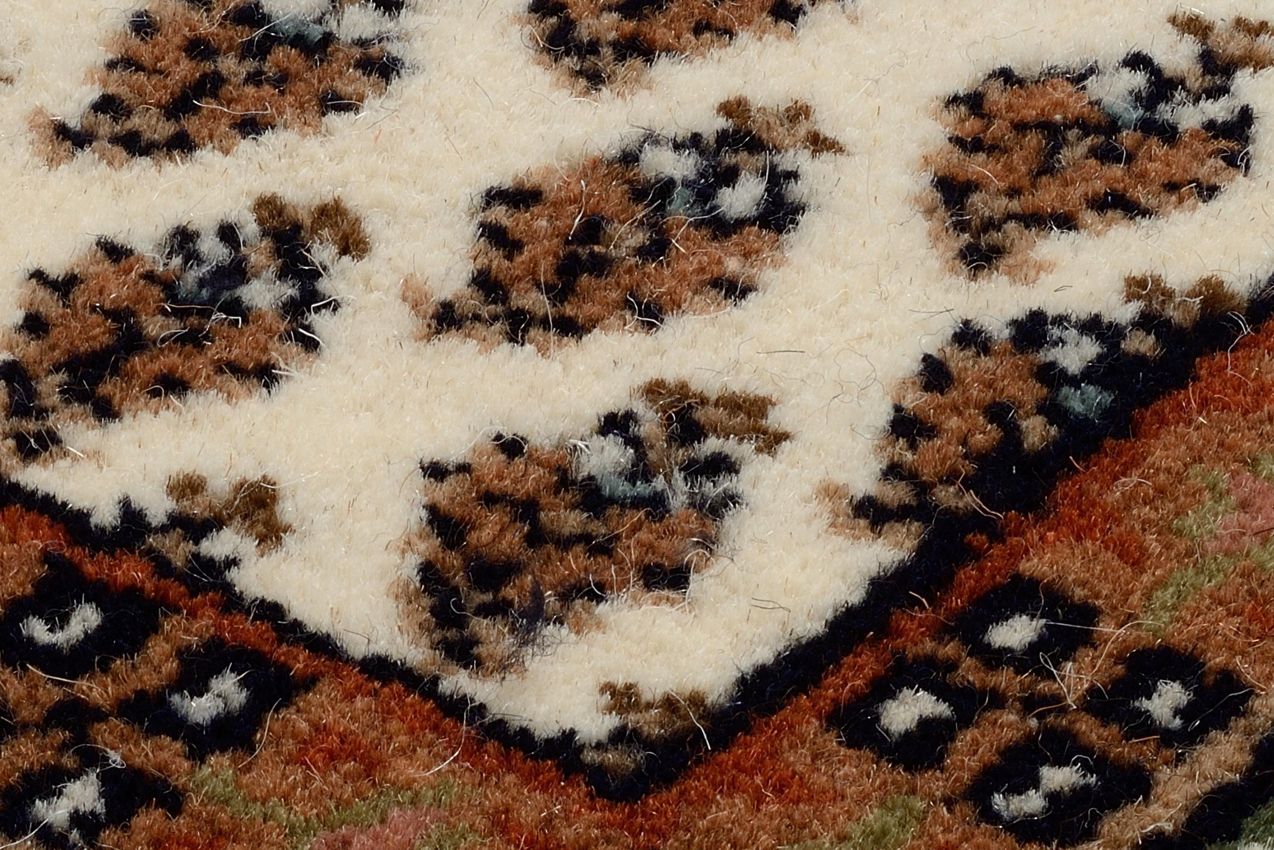 Schlafzimmer Teppich Patna Mir Creme-Braun aus 100% Schurwolle, in der Farbe Creme-Braun | Homerugs - Detailsicht (10)