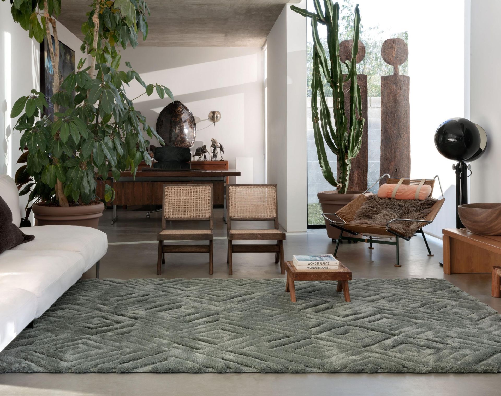 Hochflor Teppich in Wohnzimmer