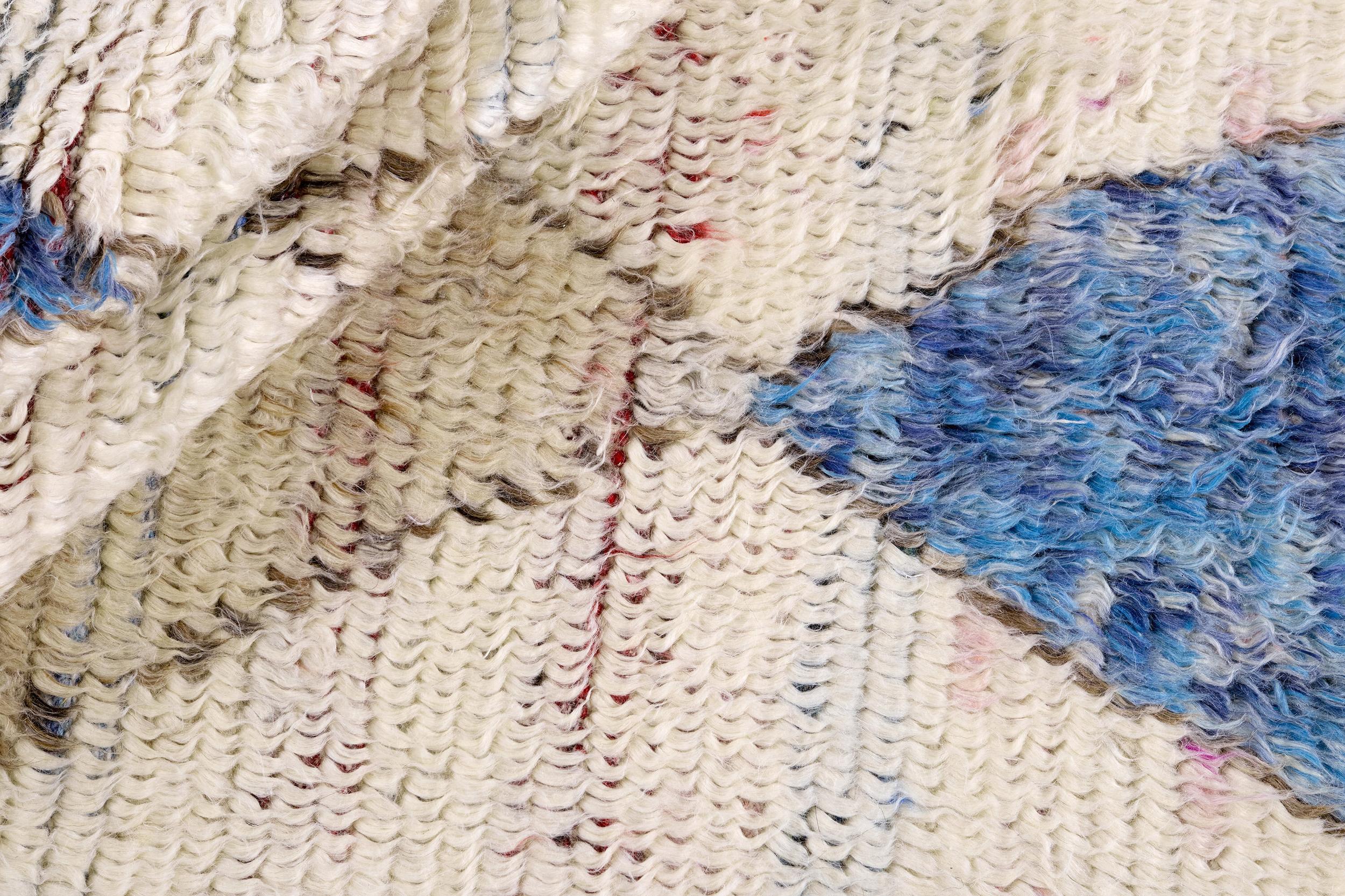 Teppich Tribe MD-31, Ivory Blue aus Wolle, in der Farbe Ivory | Homerugs - Raumansicht
