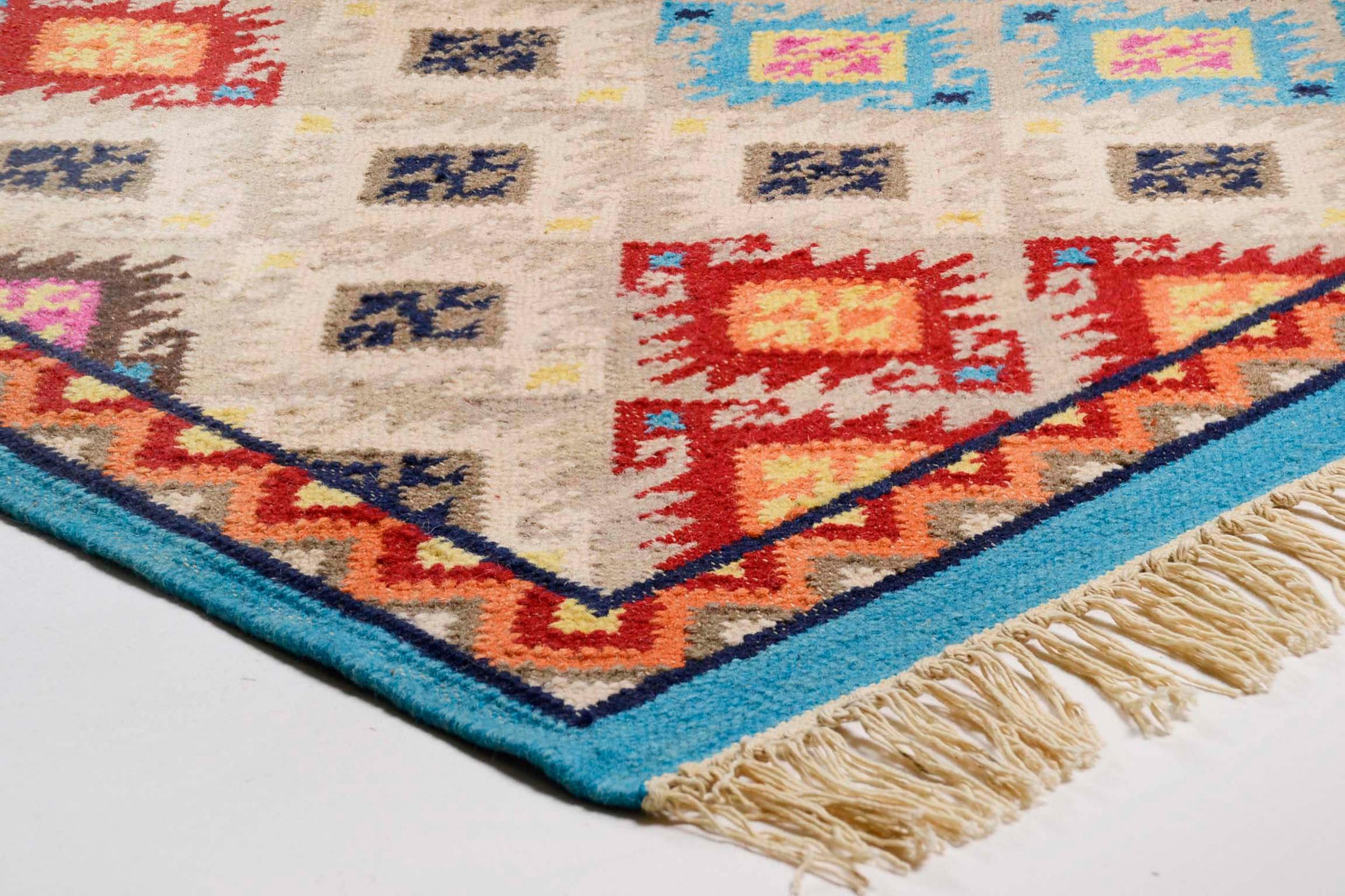 Wohnzimmer Teppich Kelim-Royal Ro-12-6090 800 Multicolor aus 80% Schurwolle + 20% Baumwolle, in der Farbe Multicolor | Homerugs - Detailsicht (3)