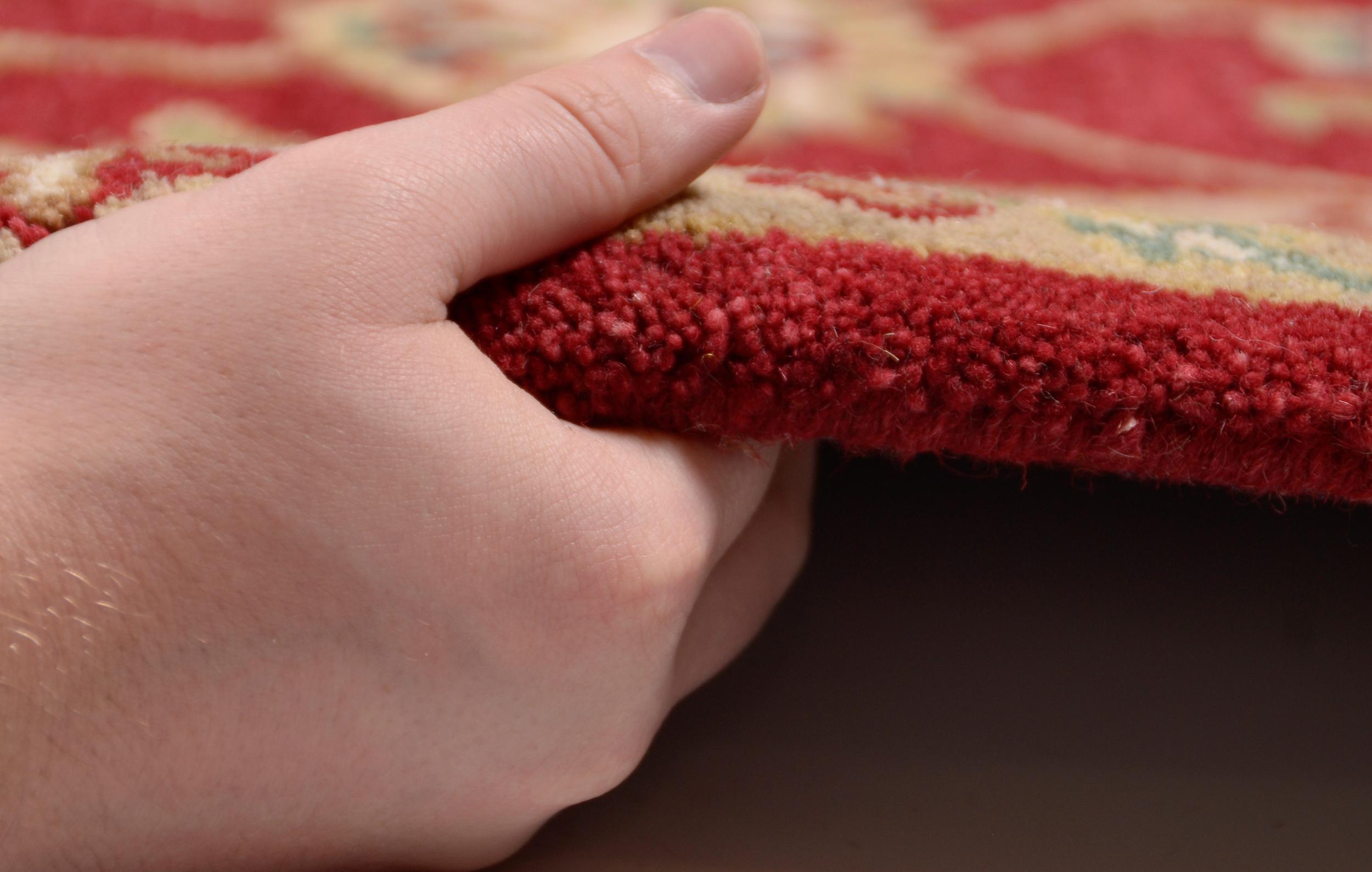 Wohnzimmer Teppich Royal Ziegler 503 562 Red/Cream aus 100% Schurwolle (IWS), in der Farbe Red/Cream | Homerugs - Draufsicht