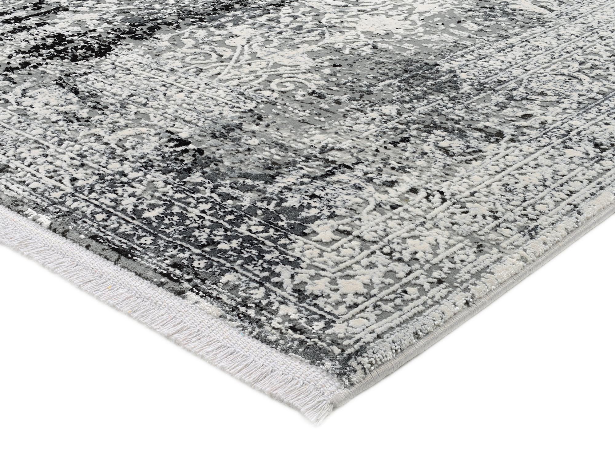 Teppich Impress 04 Dk.Grau aus 70% Viskose, 30% Polyacryl, in der Farbe Dk.Grau | Homerugs - Raumansicht