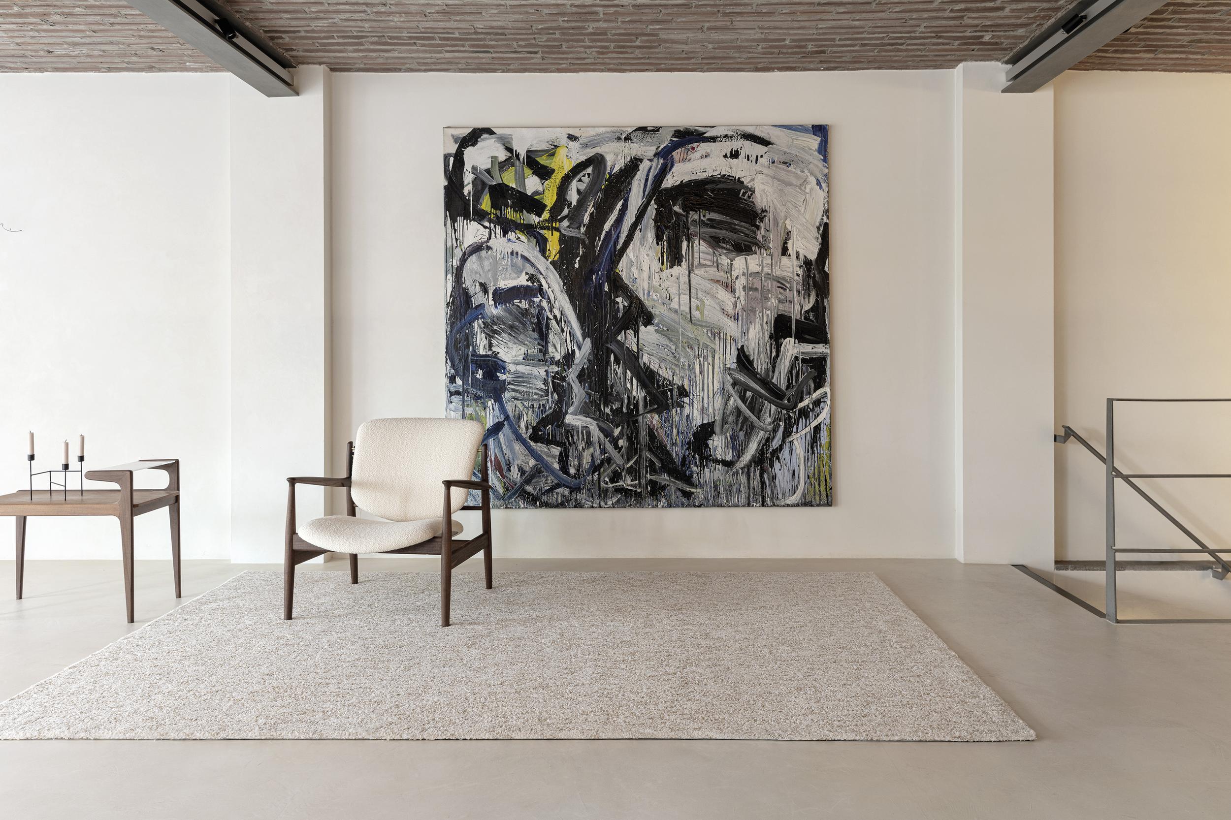 Schlafzimmer Teppich Hochflor-Teppich Tundra Highland Biscotti aus 66,67% Wolle, 33,33% Leinen, in der Farbe Biscotti | Homerugs - Detailsicht (4)