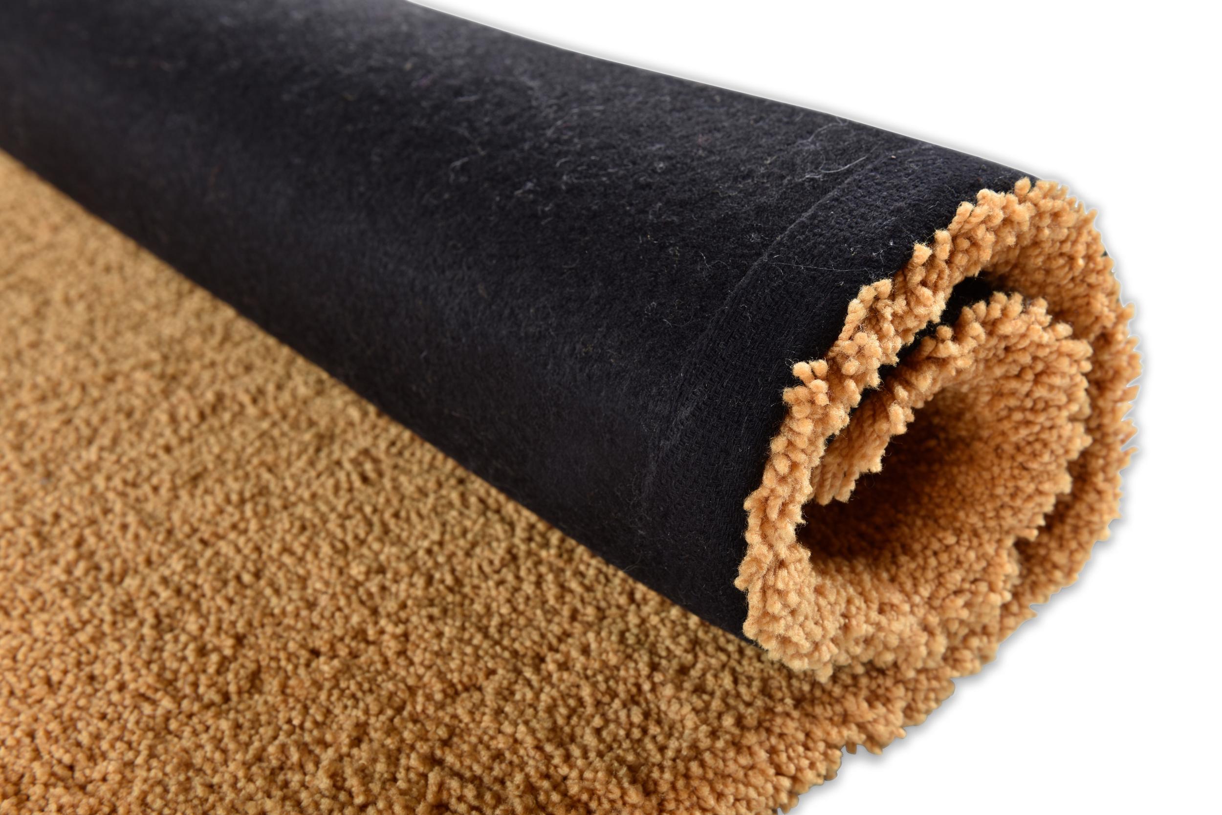 Living room rug Cozy Uni 870 Gold, 100% Polyester, in colour Gold | Homerugs - Detail View (8)
