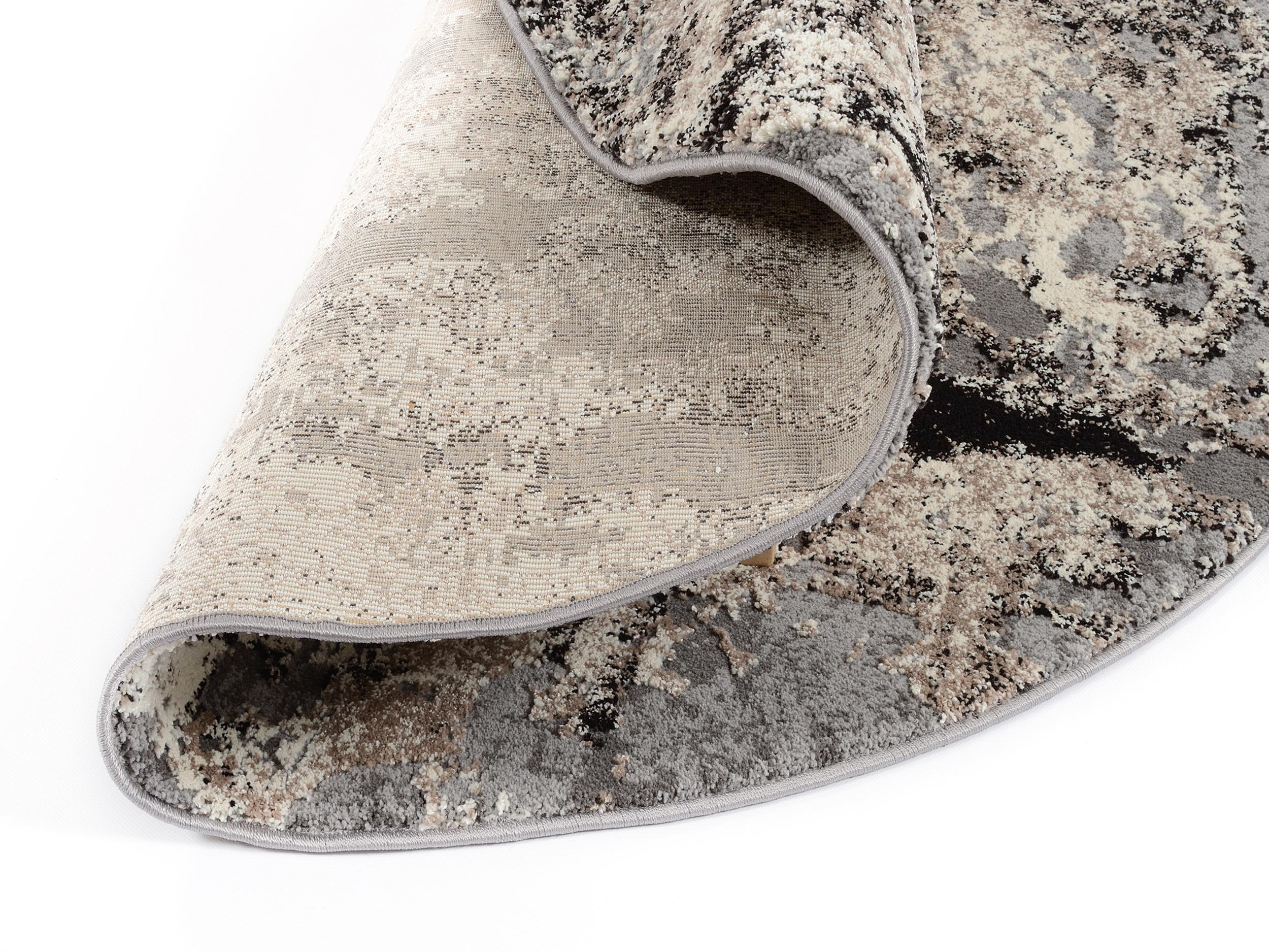 Wohnzimmer Teppich Expression H.Grau aus 75% Polypropylen, 25% Polyester, in der Farbe H.Grau | Homerugs - Detailsicht (5)