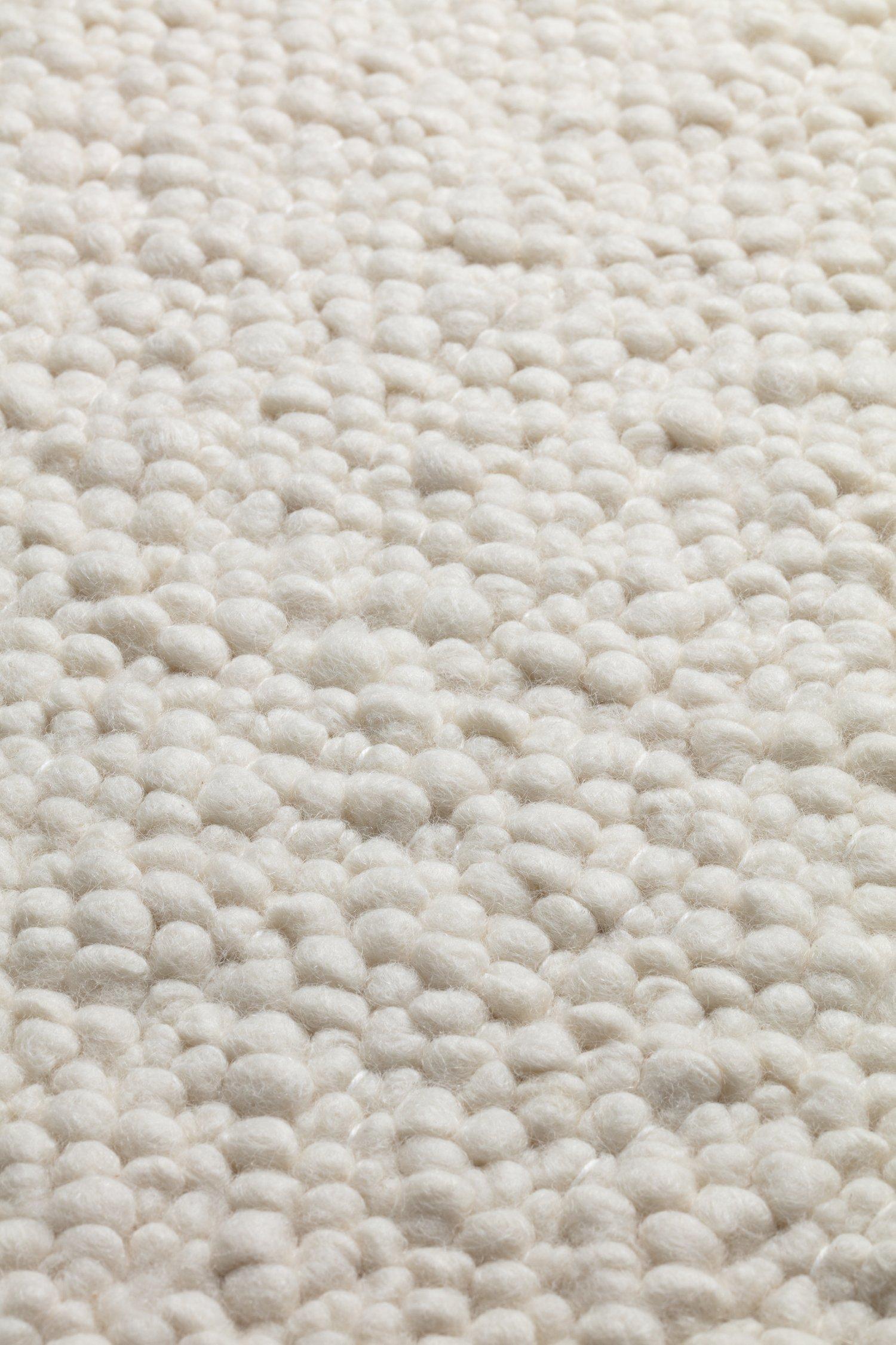 Schlafzimmer Teppich Tedi Elfenbein aus 100% Wolle, in der Farbe Elfenbein | Homerugs - Detailsicht (3)