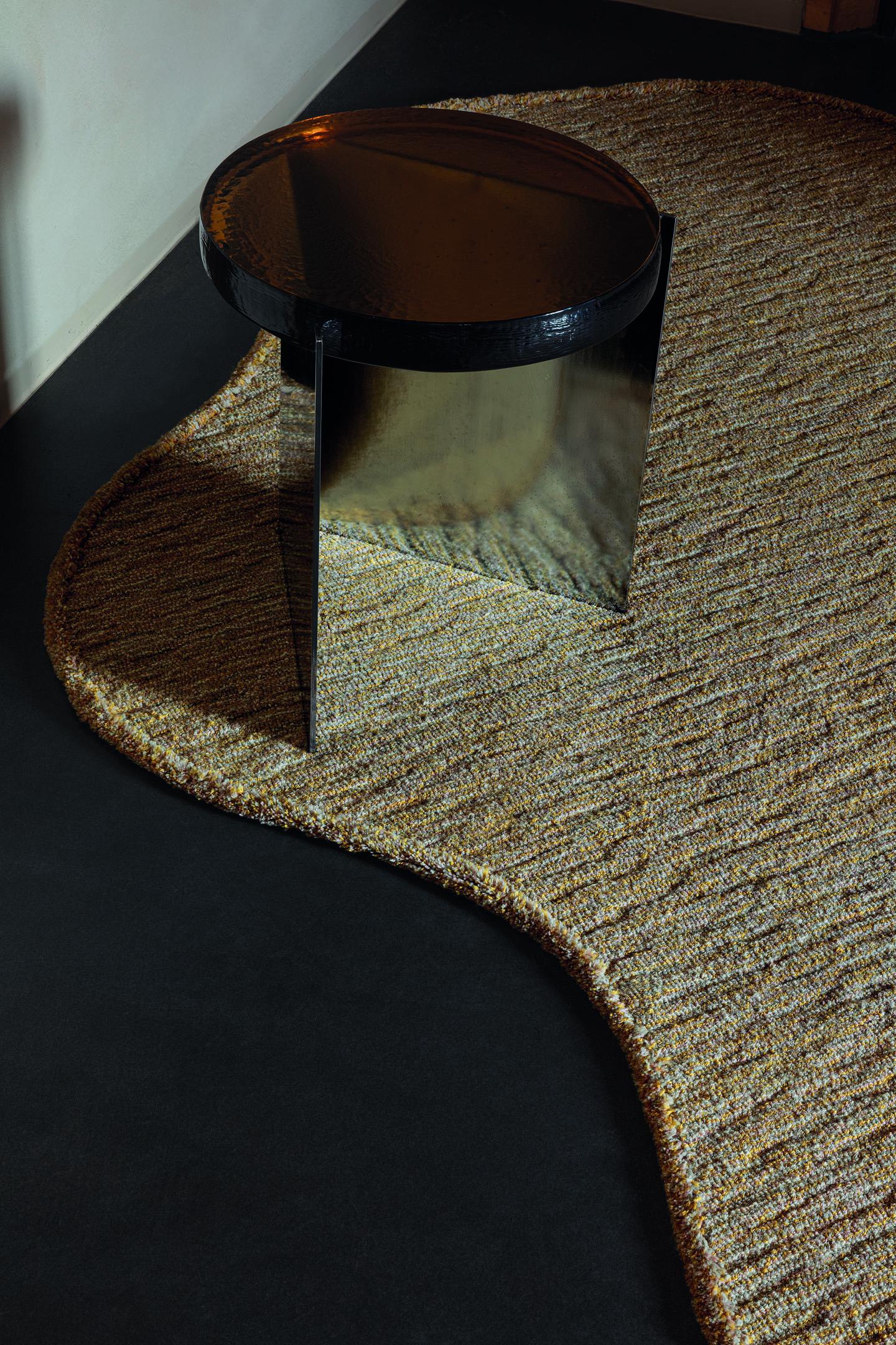 Wohnzimmer Teppich Zumba Pure Golden Peanut aus 100% Wolle, in der Farbe Golden Peanut | Homerugs - Raumansicht