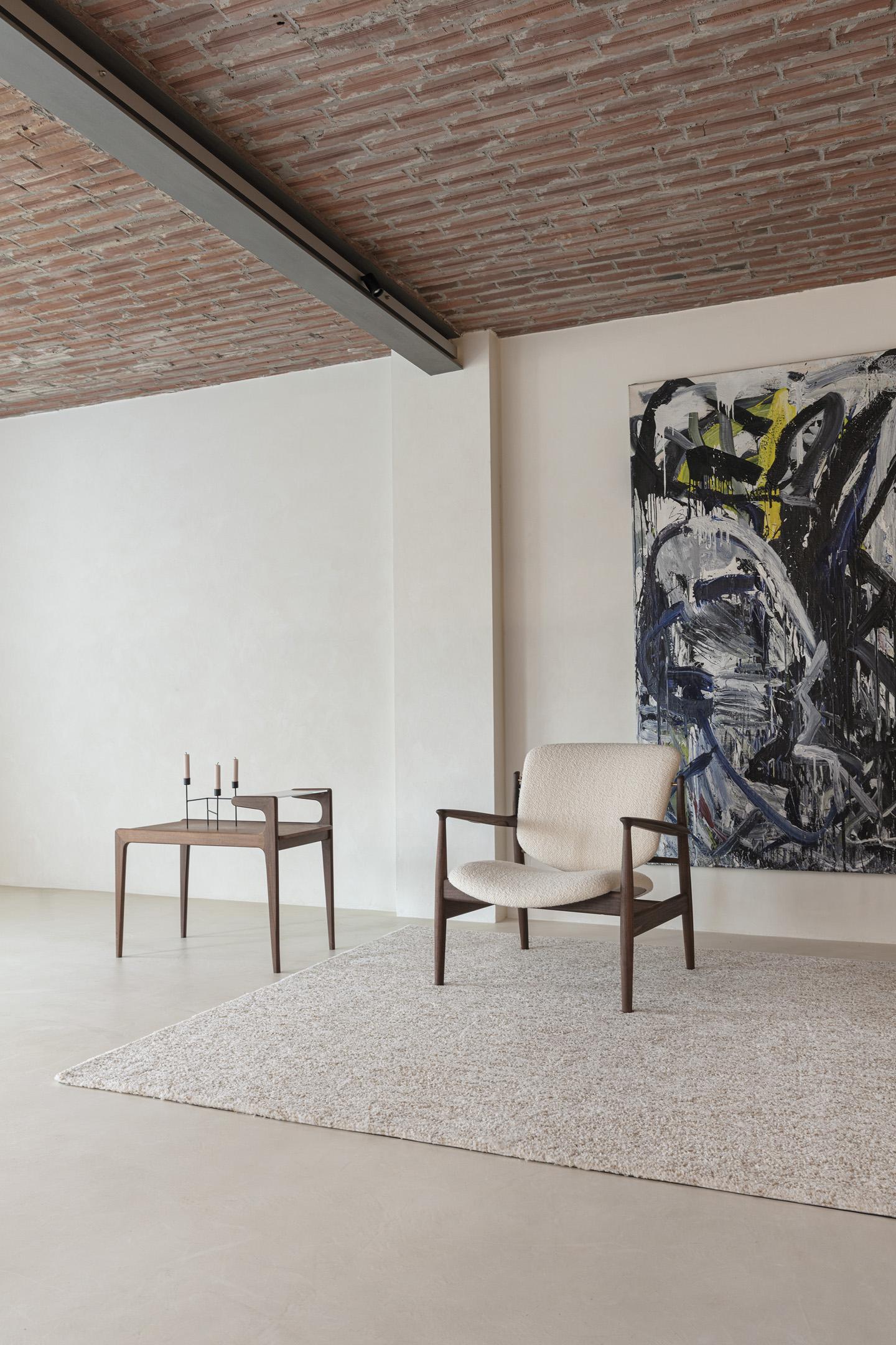 Schlafzimmer Teppich Hochflor-Teppich Tundra Highland Biscotti aus 66,67% Wolle, 33,33% Leinen, in der Farbe Biscotti | Homerugs - Detailsicht (5)