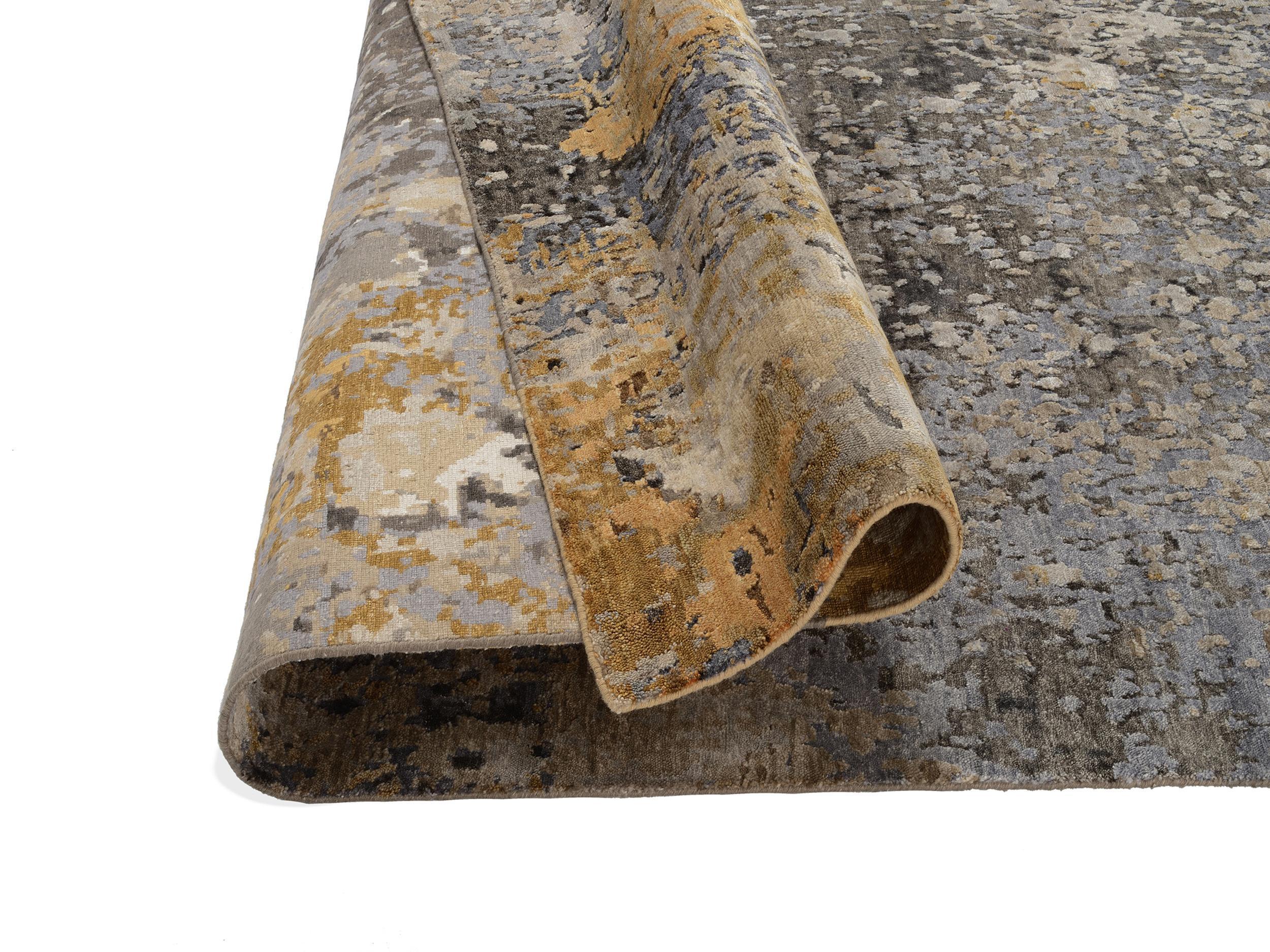 Bedroom rug Vernissage 16 Charcoal, Natural fibre, in colour Charcoal | Homerugs - Top View