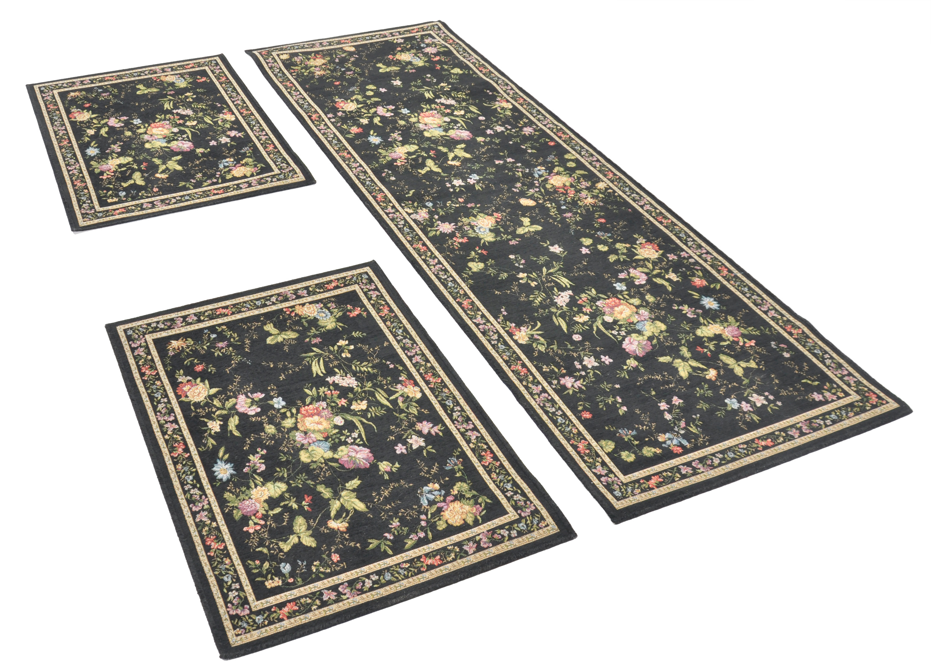Designer rug Flomi Sagrini 600 Black | Homerugs - Your online rug store | 03 view