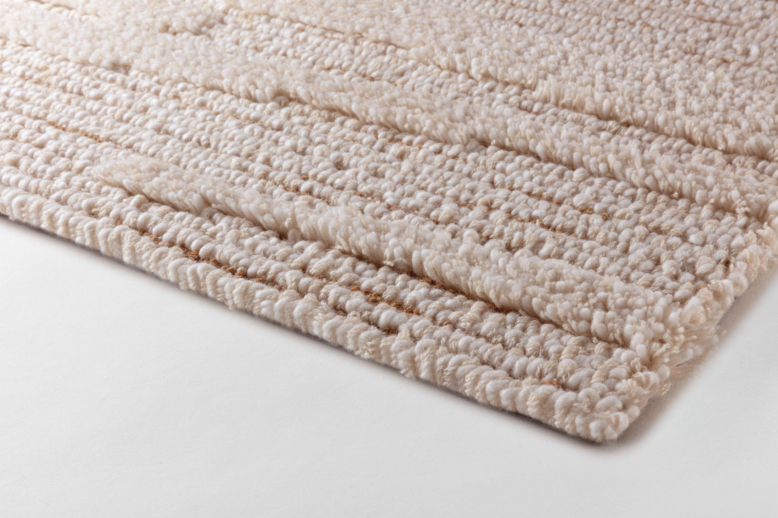 Wohnzimmer Teppich Santiago Pecan Tofu aus 100% Wolle, in der Farbe Pecan Tofu | Homerugs - Detailsicht (3)