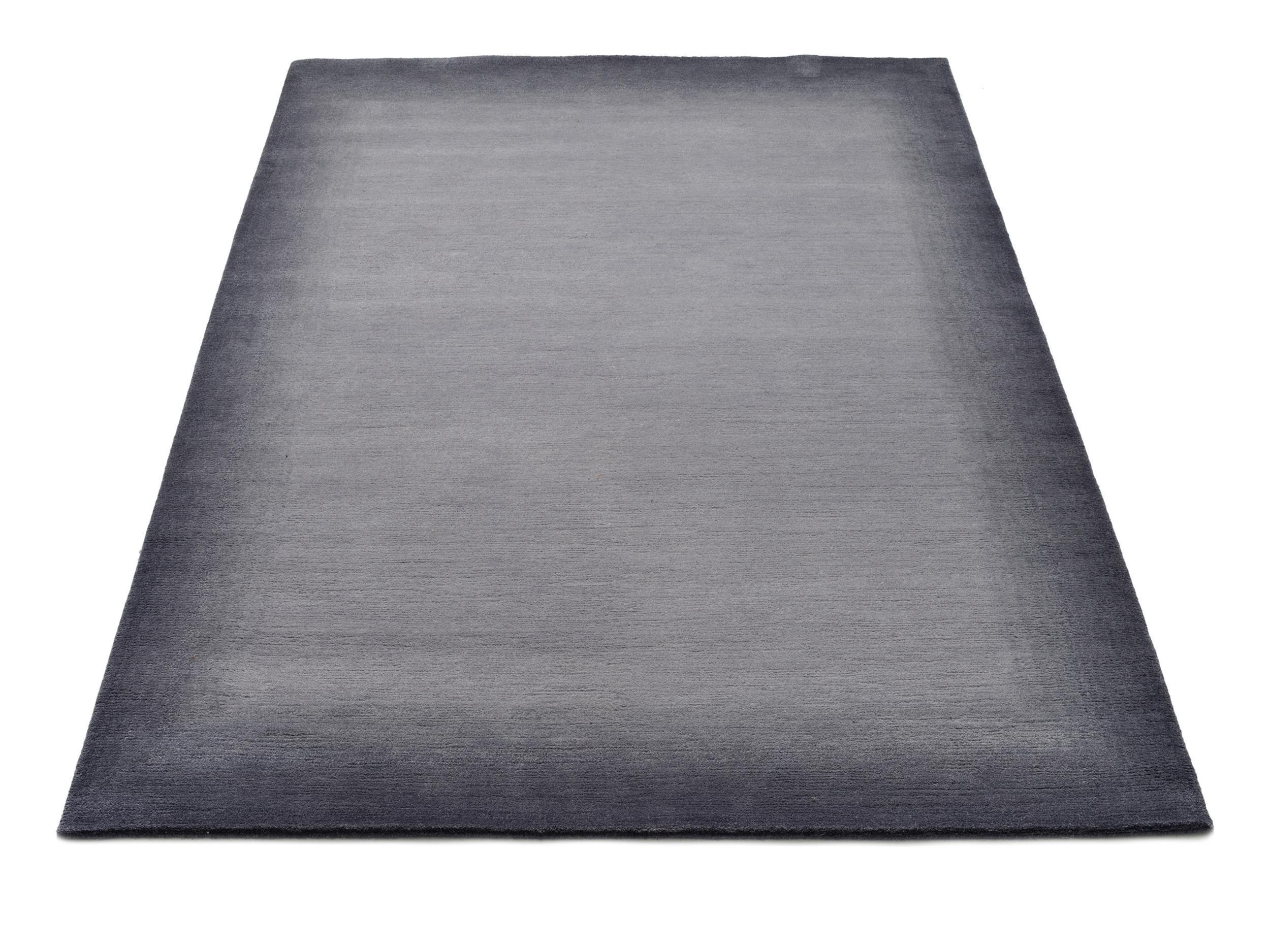 Schlafzimmer Teppich Phokara Melange Grau aus 100% Schurwolle, in der Farbe Grau | Homerugs - Detailsicht (6)