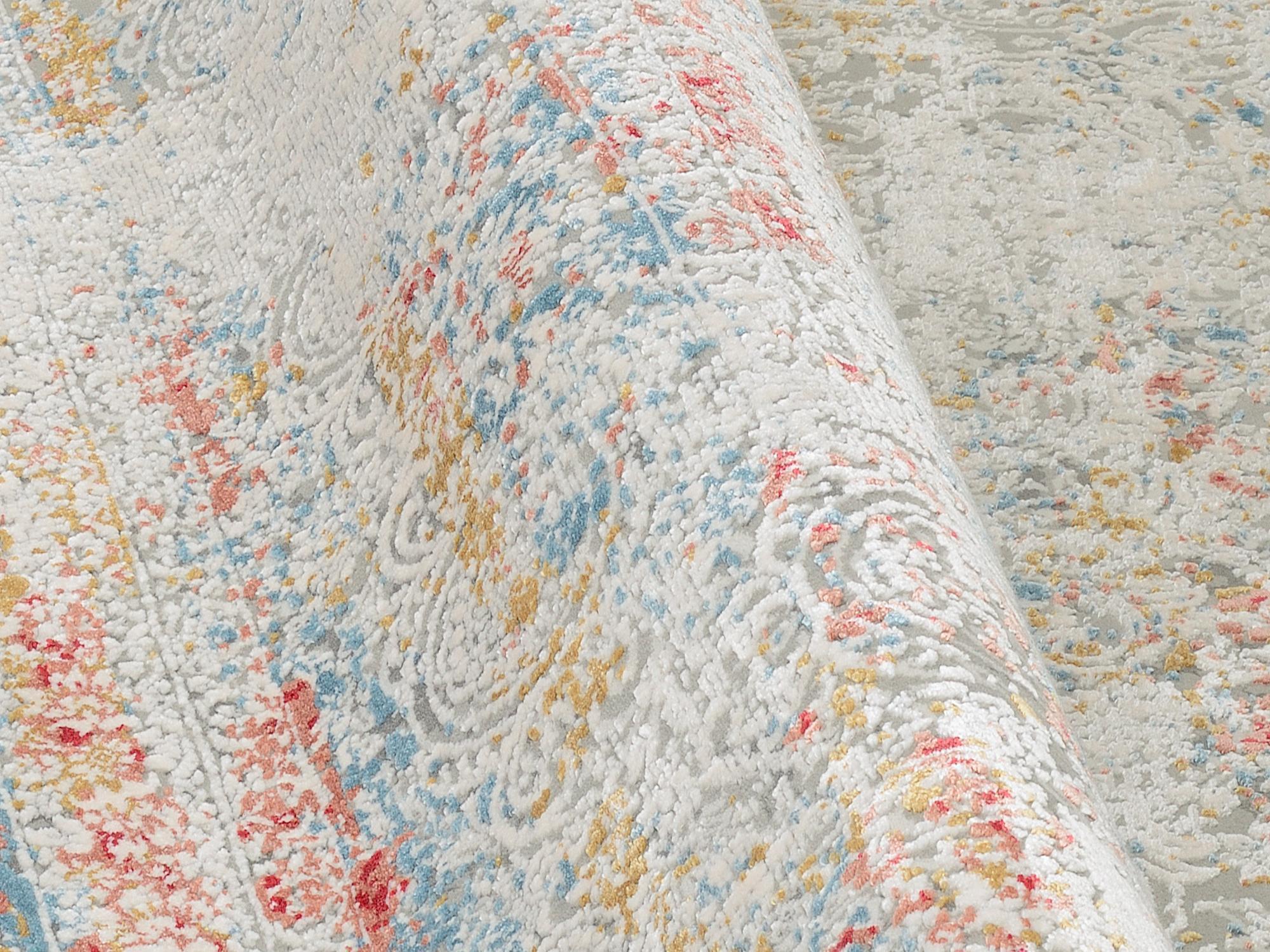 Wohnzimmer Teppich Illumination Zara Multicolor aus 70% Viskose, 30% Polyacryl, in der Farbe Multicolor | Homerugs - Detailsicht (3)