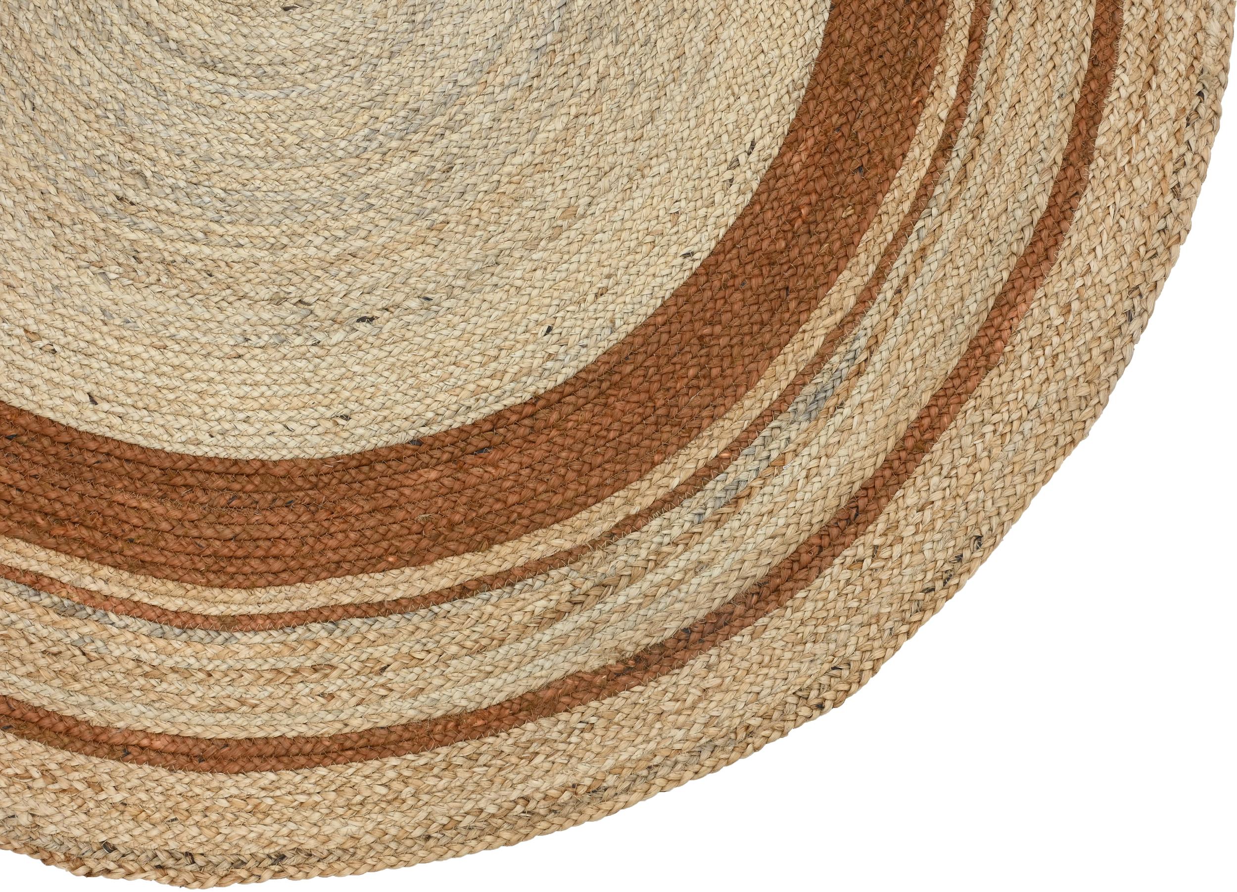 Flur / Korridor Teppich Jute-Teppich Aura Jute 2 Natur/Orange aus 100% Jute, in der Farbe Natur/Orange | Homerugs - Raumansicht