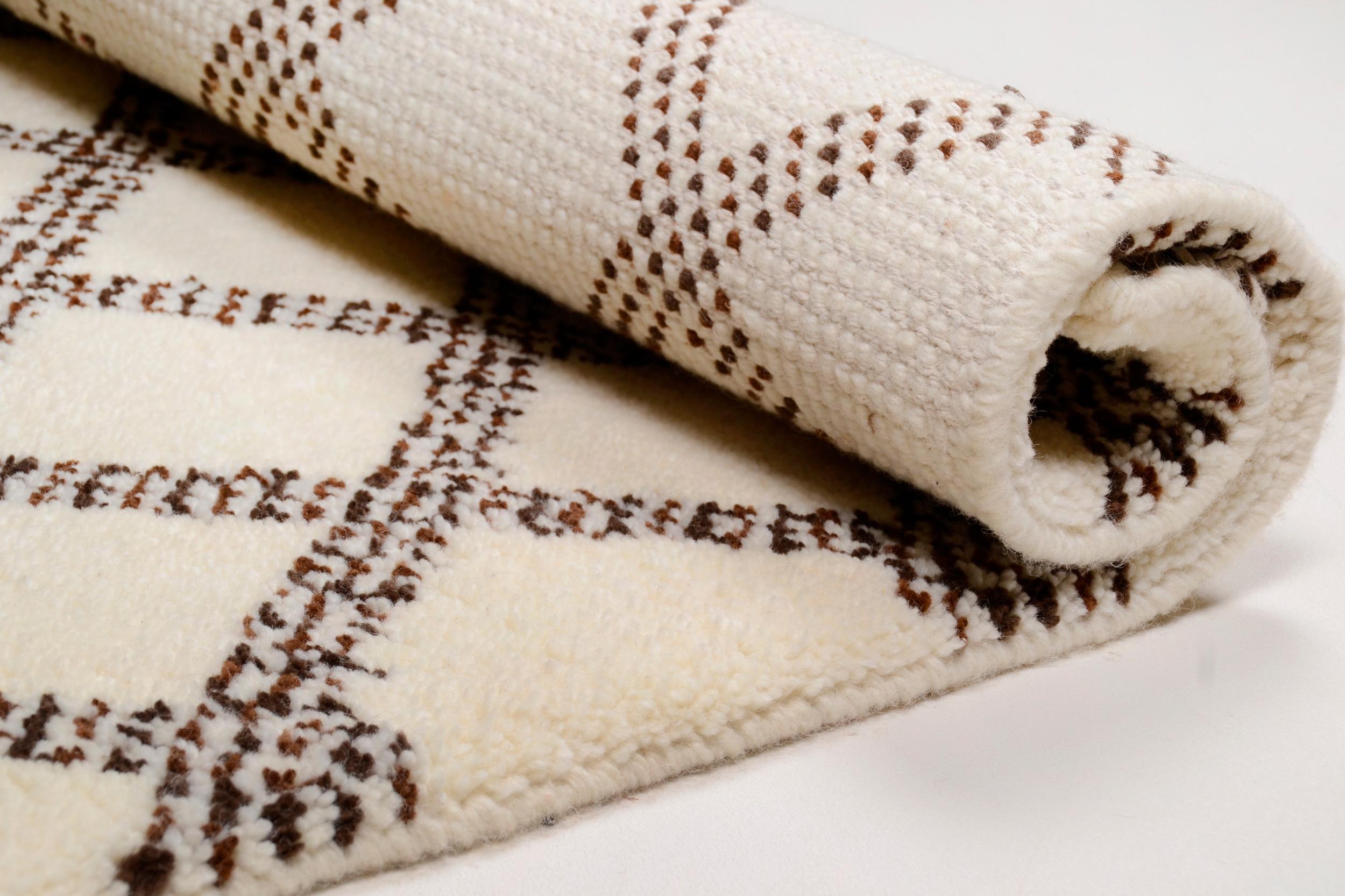 Wohnzimmer Teppich Marmoucha 5 615 Black/White aus 100% Schurwolle (IWS), in der Farbe Black/White | Homerugs - Detailsicht (5)