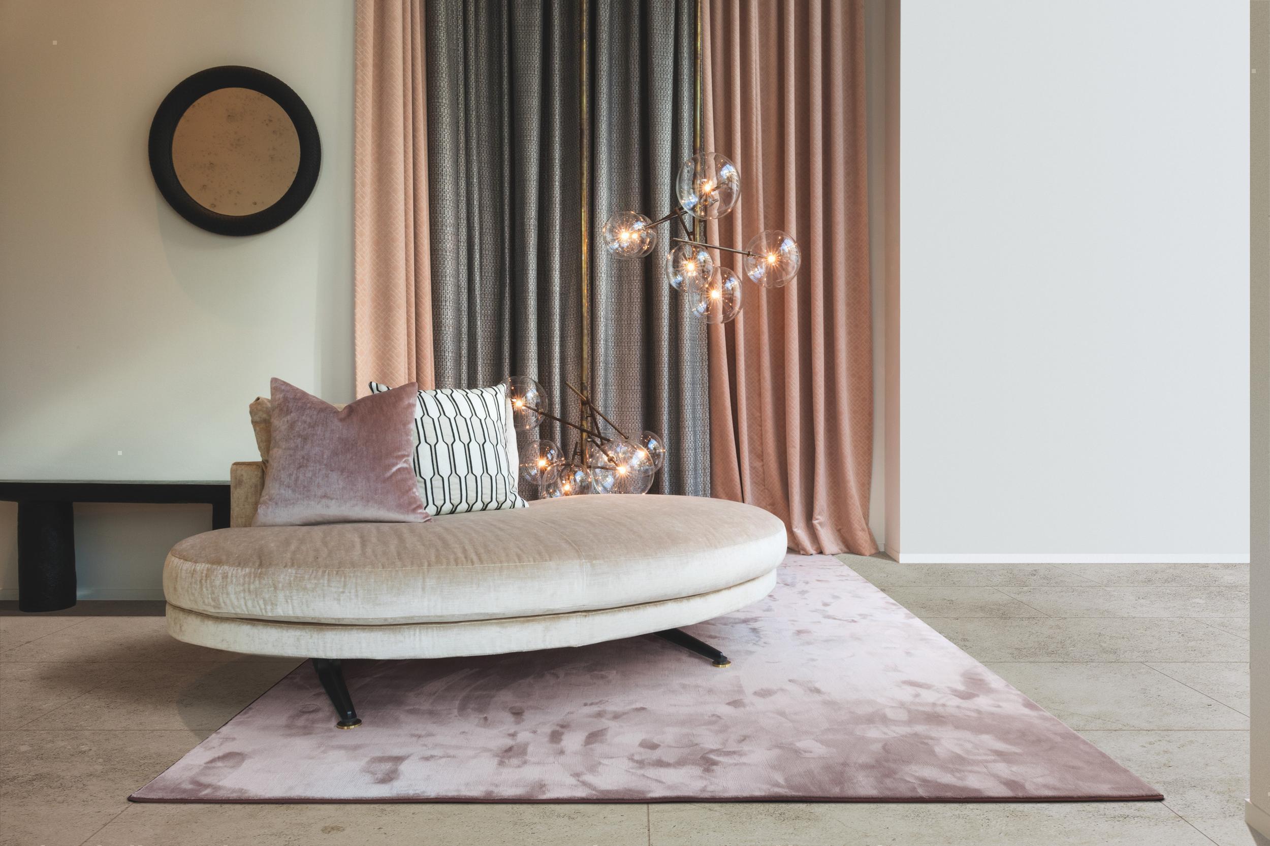 Wohnzimmer Teppich Prestige Dove Grey aus Naturfaser, in der Farbe Dove Grey | Homerugs - Draufsicht