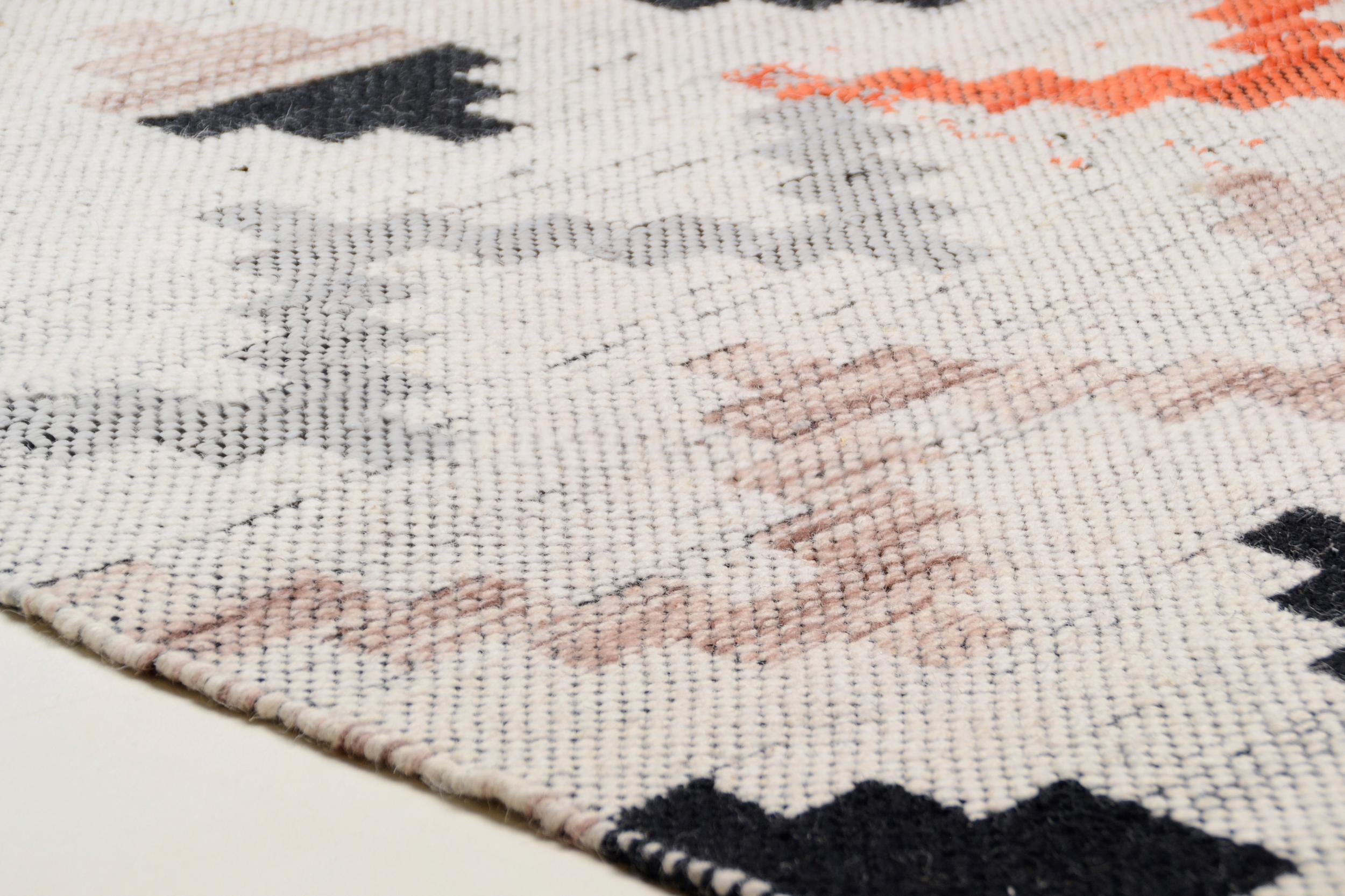 Schlafzimmer Teppich Nomadic-Design Ro-13-3960 800 Multicolor aus 70% Schurwolle / 30% Baumwolle, in der Farbe Multicolor | Homerugs - Detailsicht (4)