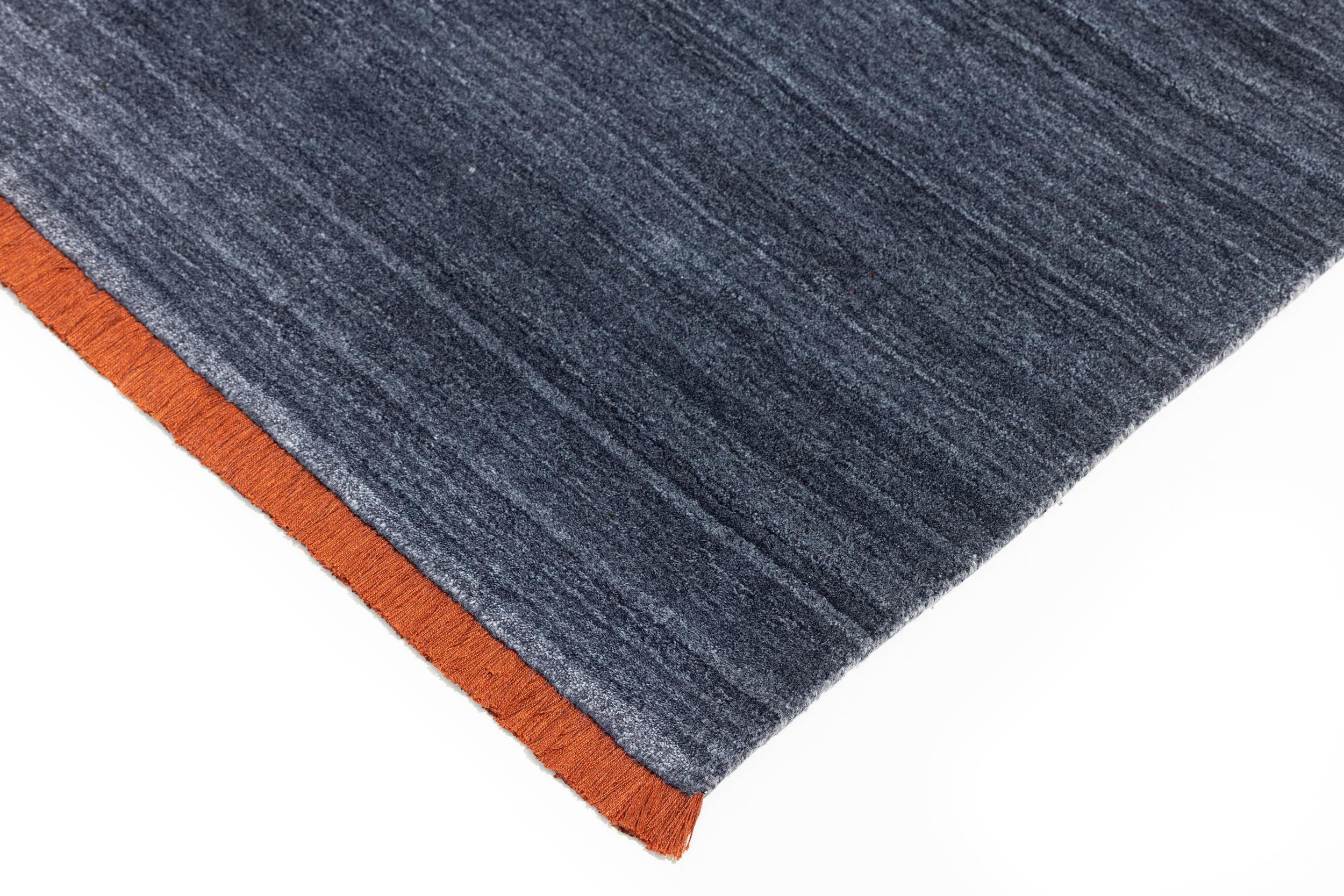 Schlafzimmer Teppich Pure Charcoal aus 80% Wolle, 20% Baumwolle, in der Farbe Charcoal | Homerugs - Detailsicht (6)