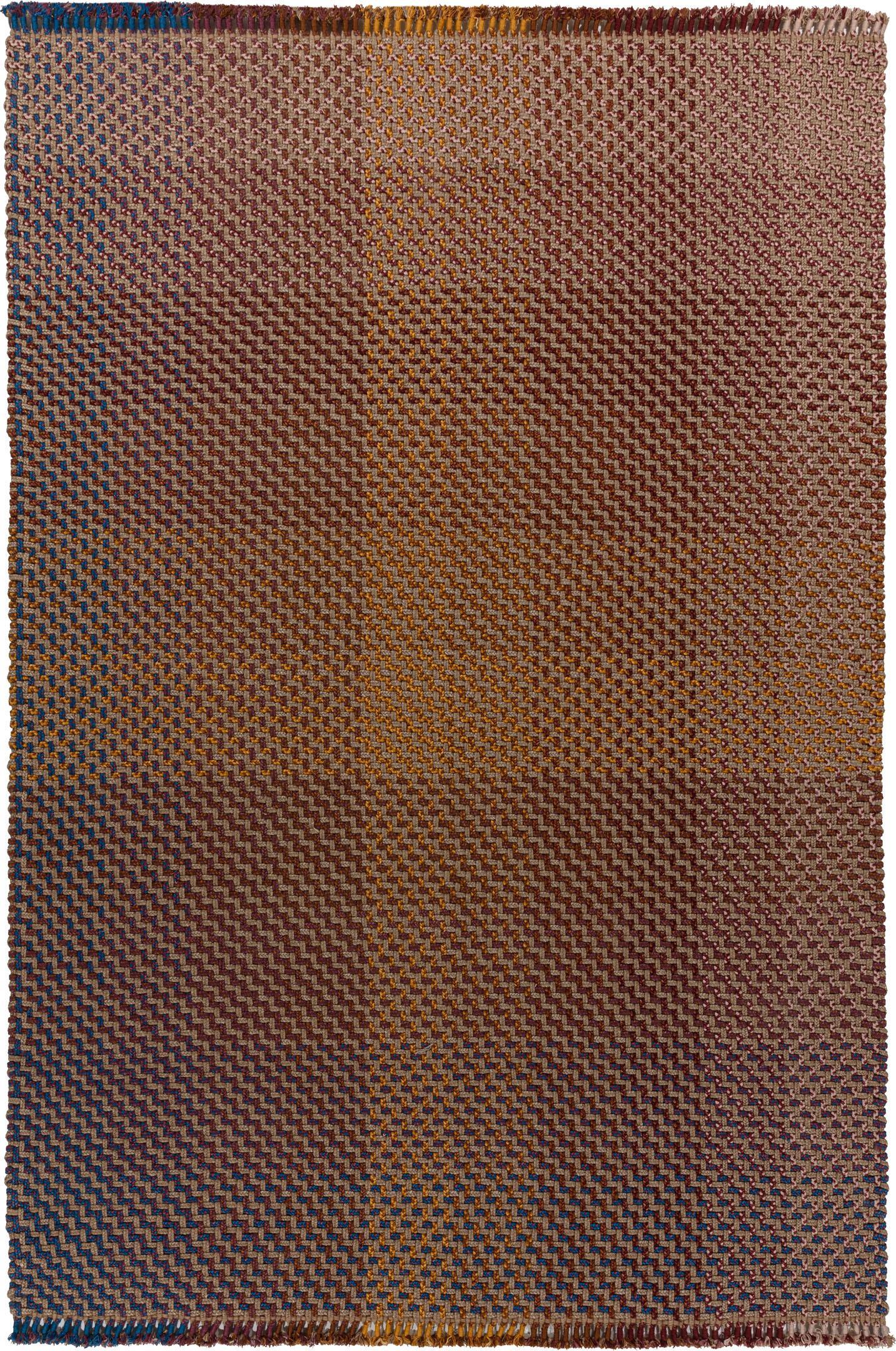 Wohnzimmer Teppich Dakar Grape Cobalt aus 76% Wolle - 24% Sisal, in der Farbe Grape Cobalt | Homerugs - Draufsicht