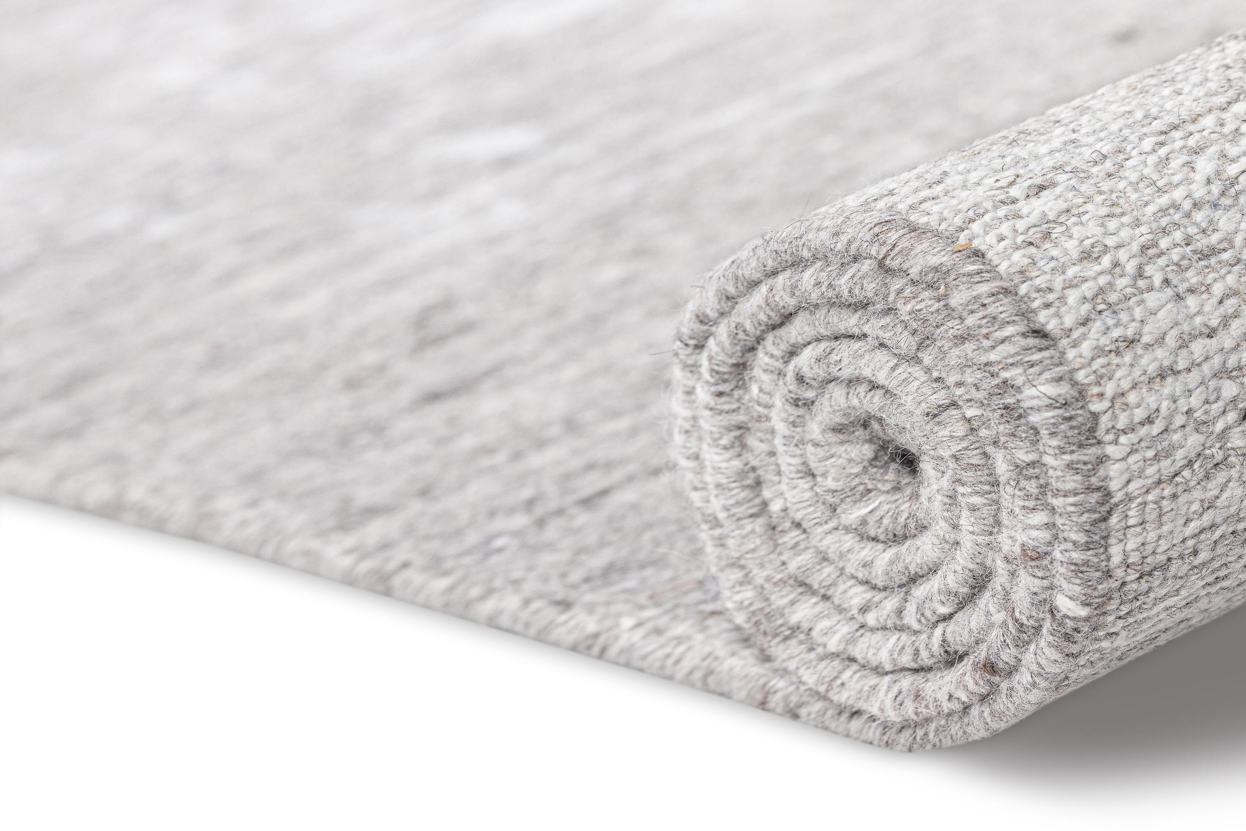 Schlafzimmer Teppich Banu Brown/Silver aus 50% Wolle, 40% Viskose, 10% Baumwolle, in der Farbe Brown/Silver | Homerugs - Draufsicht