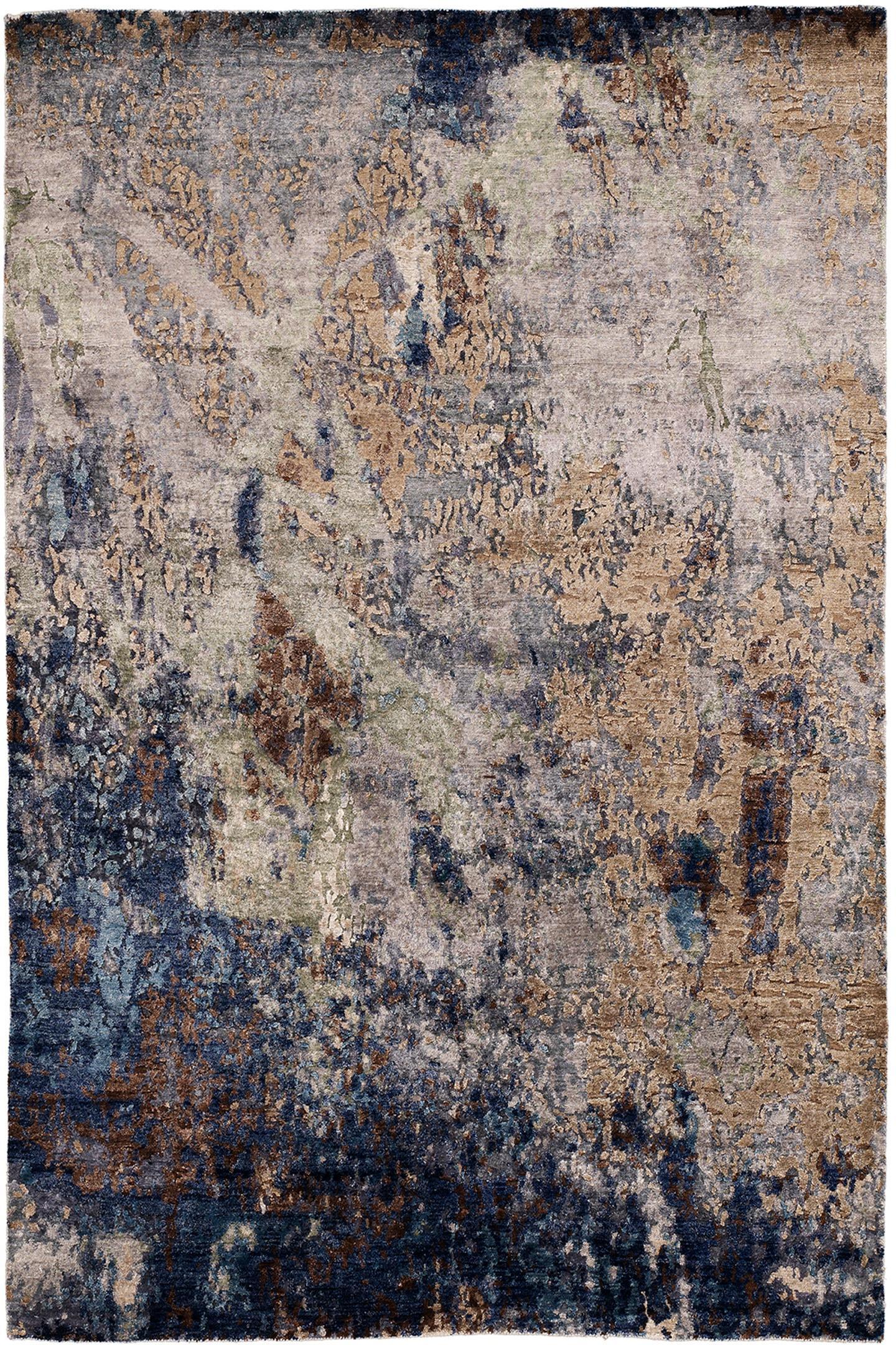 Schlafzimmer Teppich Vernissage 24 Braun aus 100% Viskose (Bambus), in der Farbe Braun | Homerugs - Draufsicht