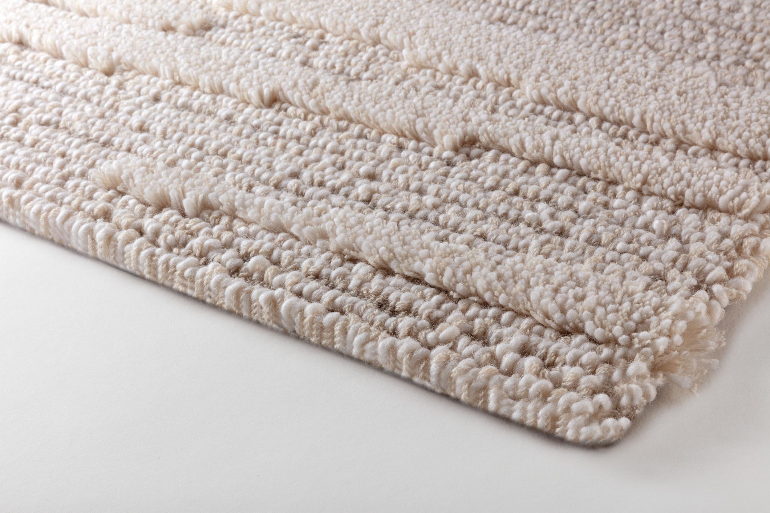 Wohnzimmer Teppich Santiago Crystal Clouds aus 100% Wolle, in der Farbe Crystal Clouds | Homerugs - Detailsicht (3)